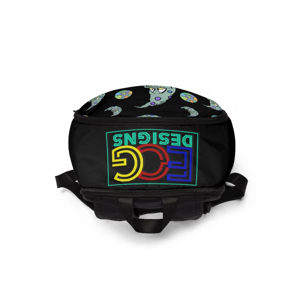 Green Moon Unisex Fabric Backpack