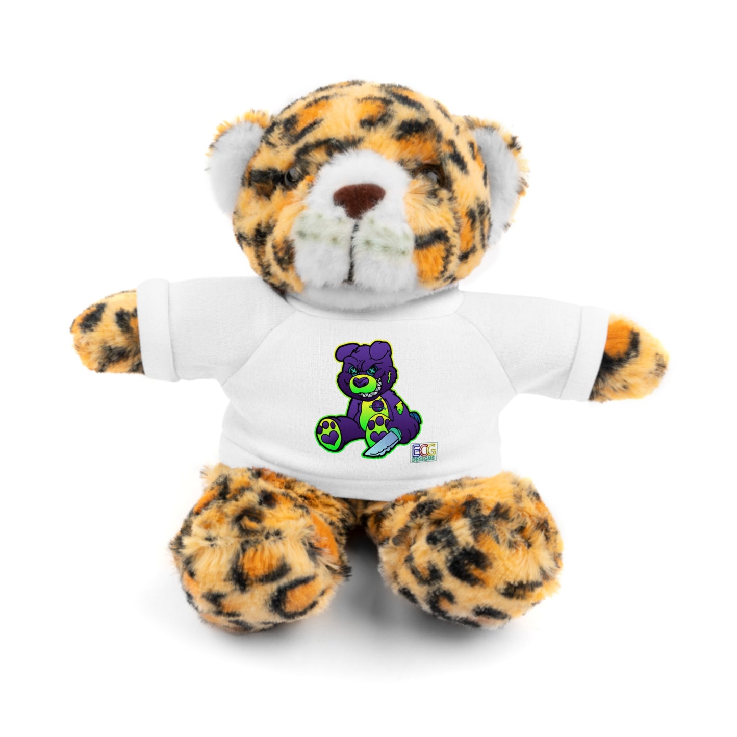 Purple and Green Demon Bear Stuffed Animals with Tee