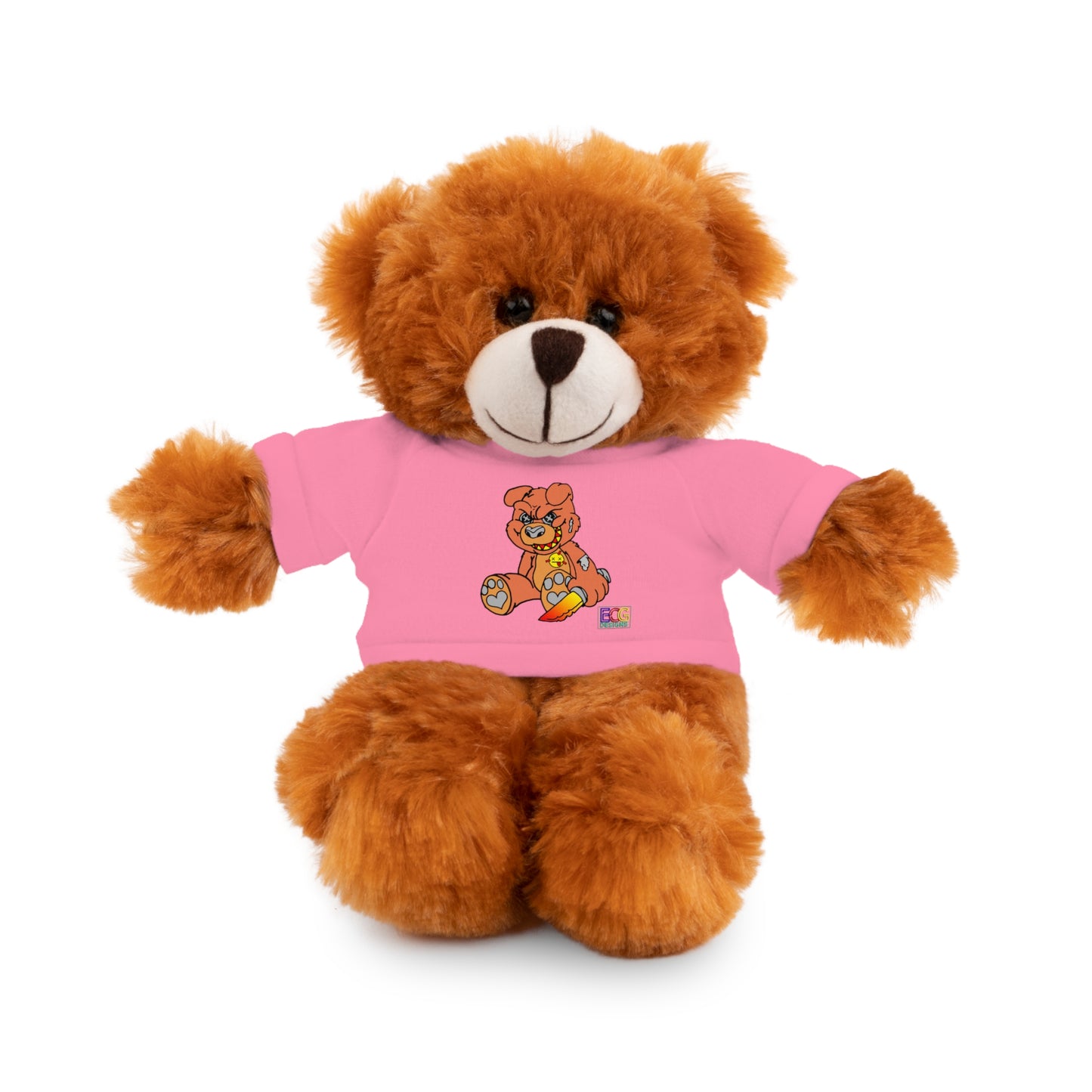 Orange Demon Bear Stuffed Animals with Tee