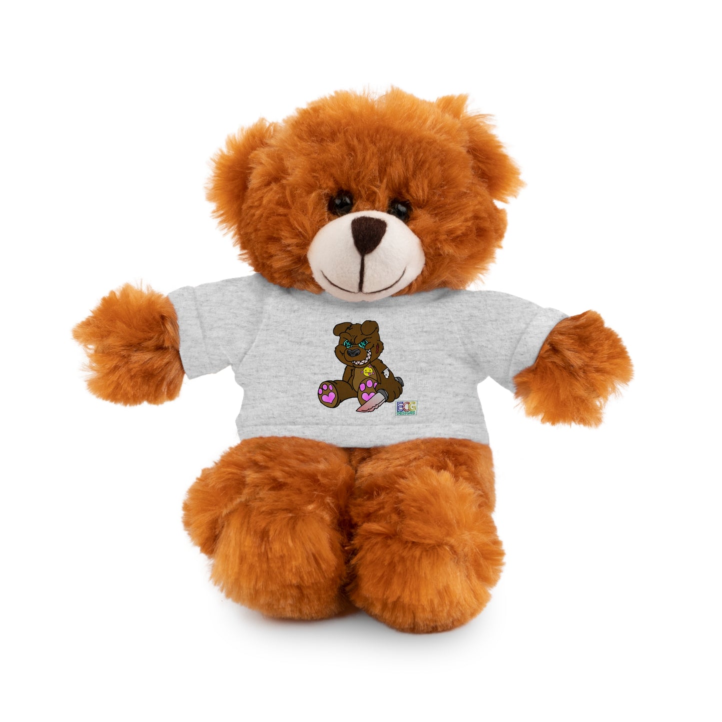 Brown Demon Bear Stuffed Animals with Tee