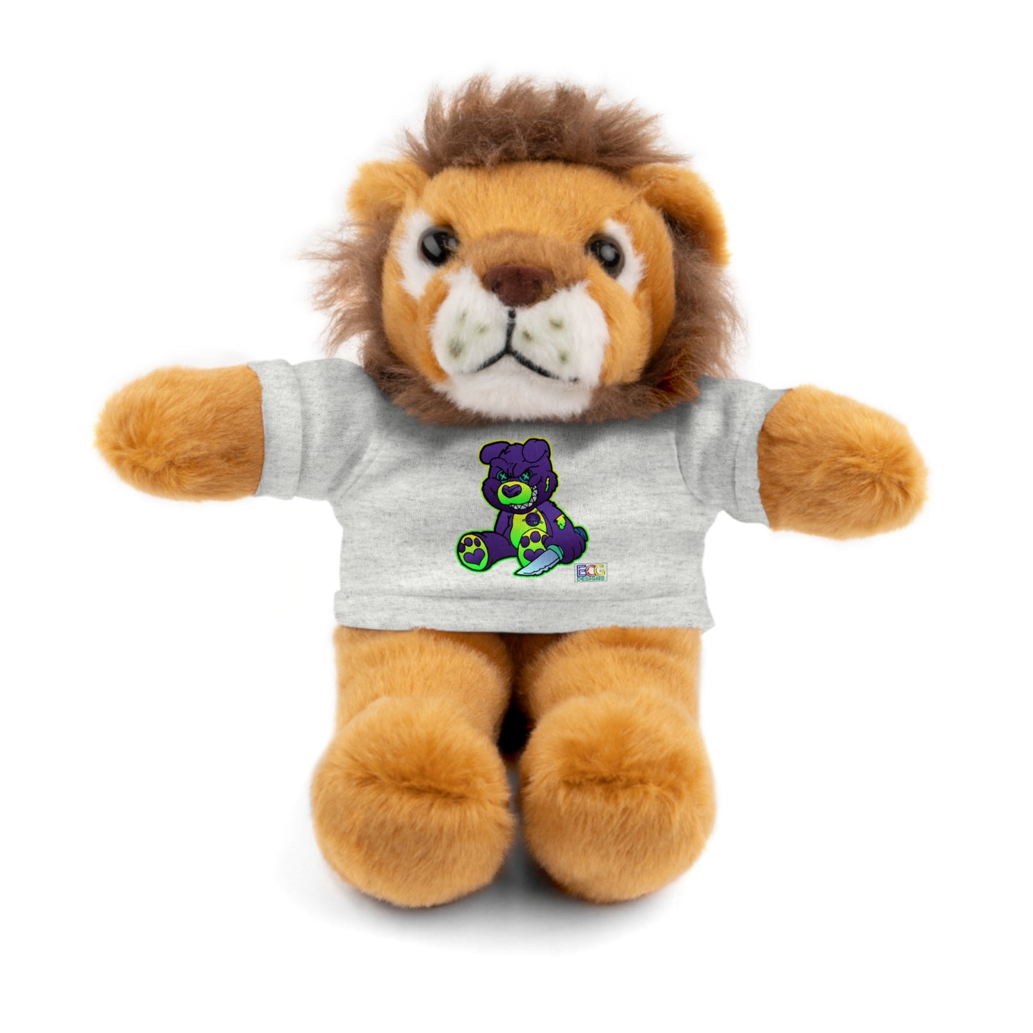 Purple and Green Demon Bear Stuffed Animals with Tee