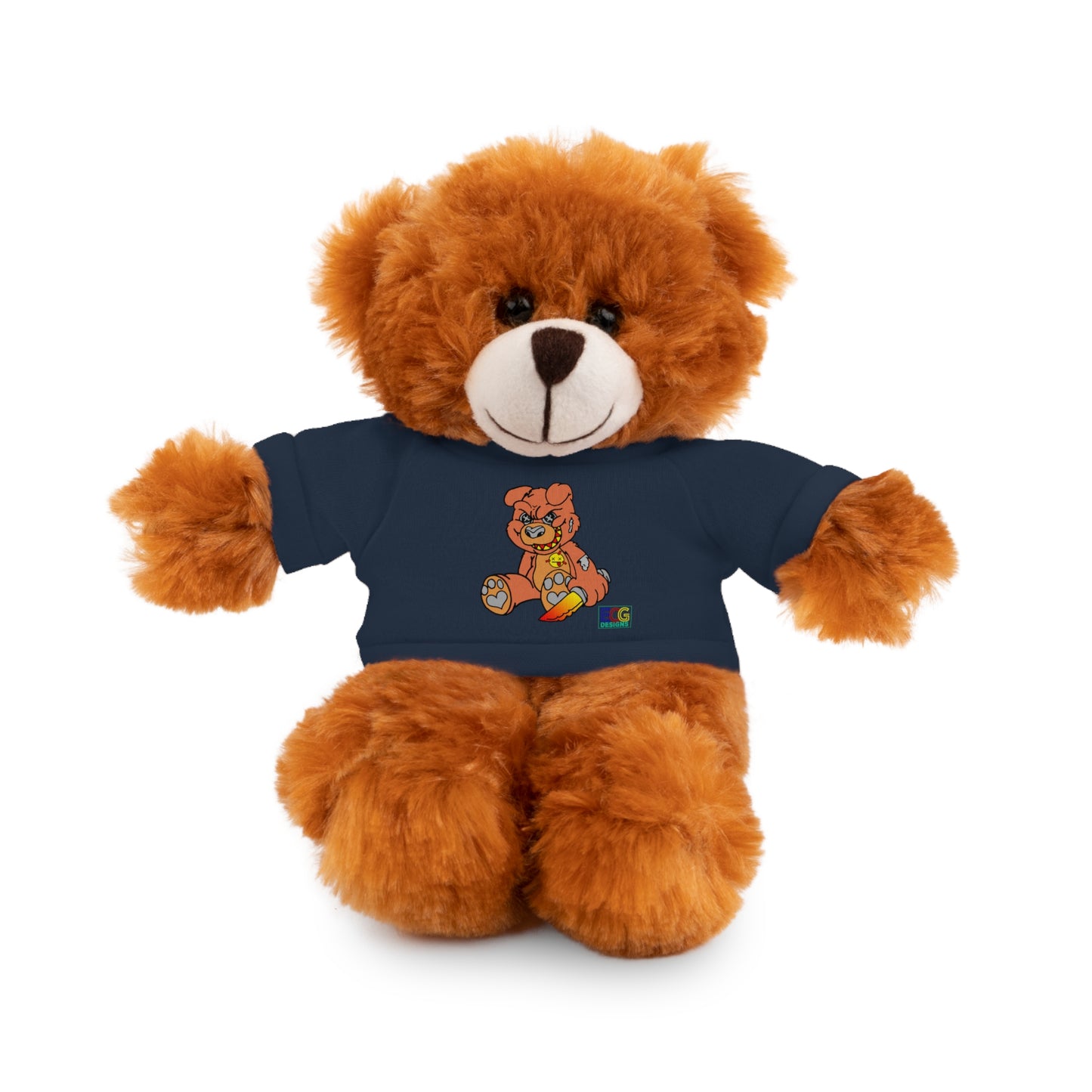 Orange Demon Bear Stuffed Animals with Tee