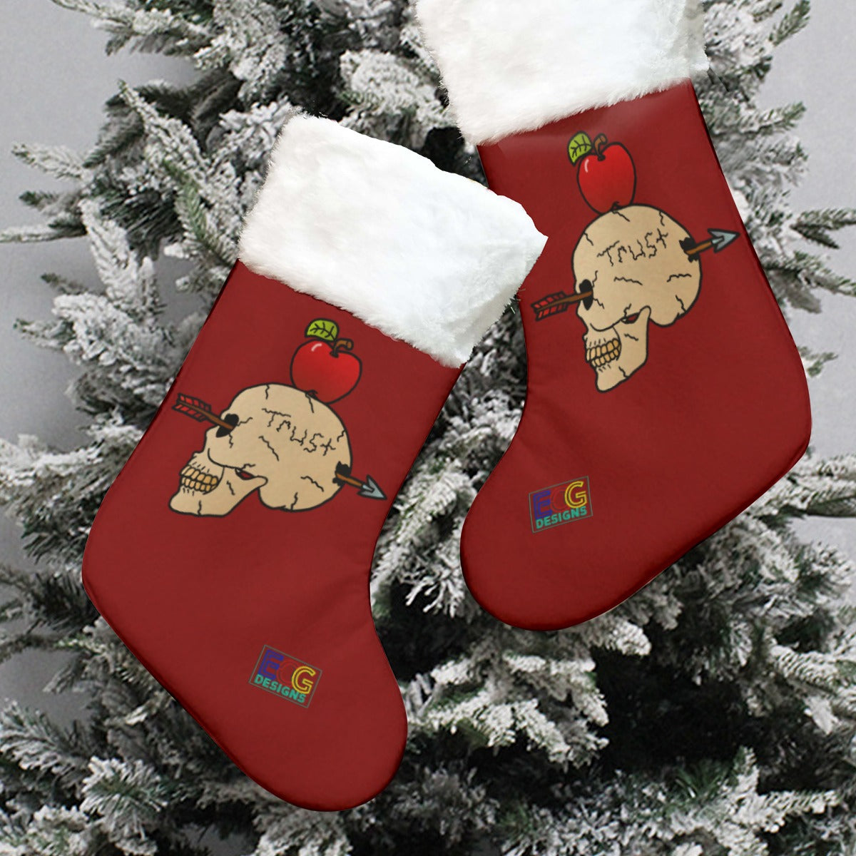 Trust Me (Red) All-Over Print Christmas Stocking