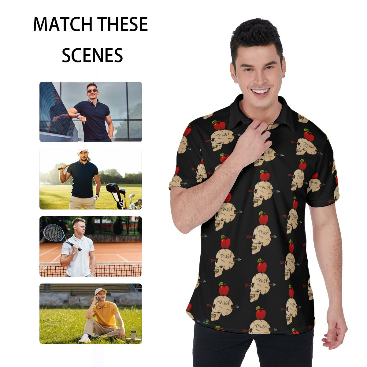 Trust Me All-Over Print Men's Polo Shirt