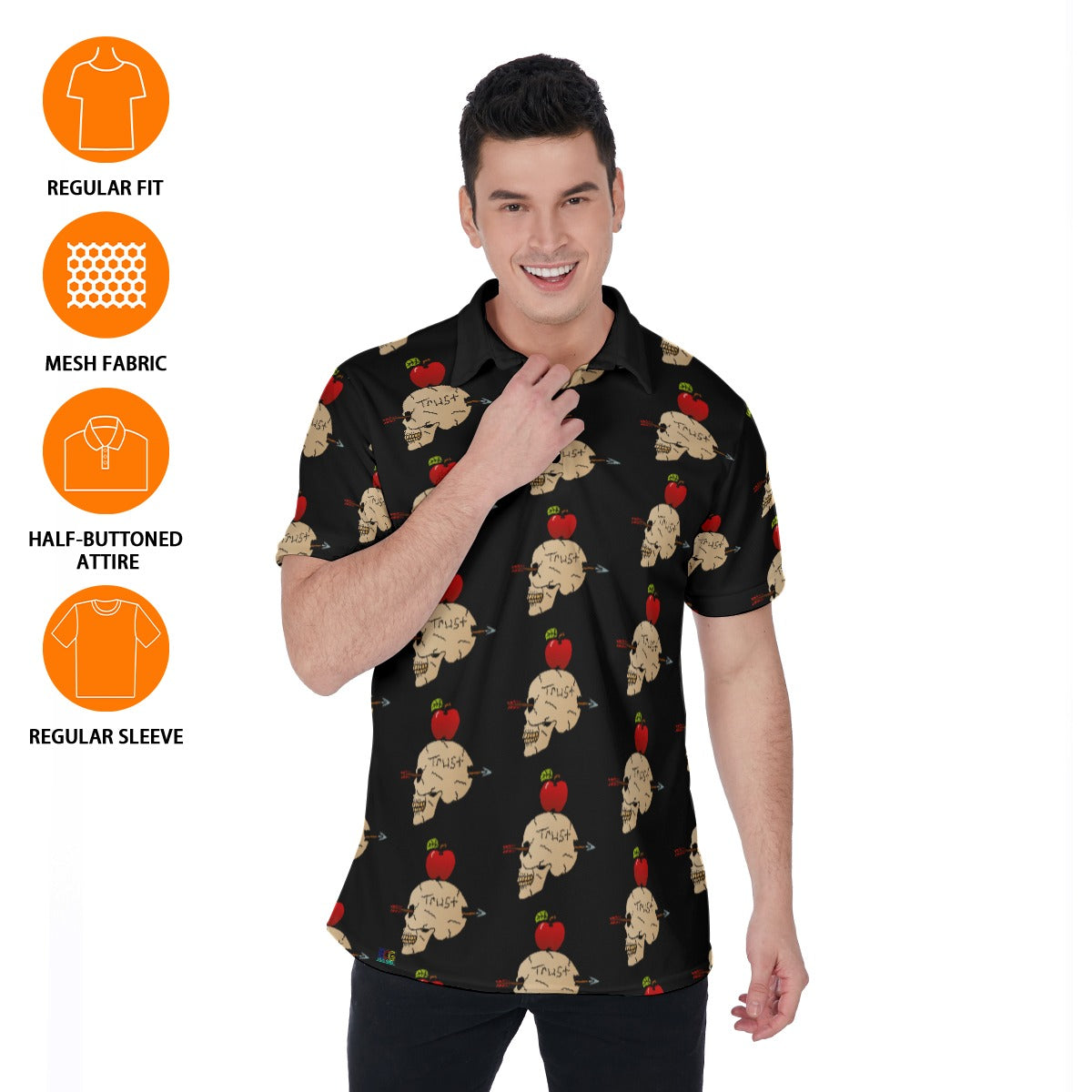 Trust Me All-Over Print Men's Polo Shirt