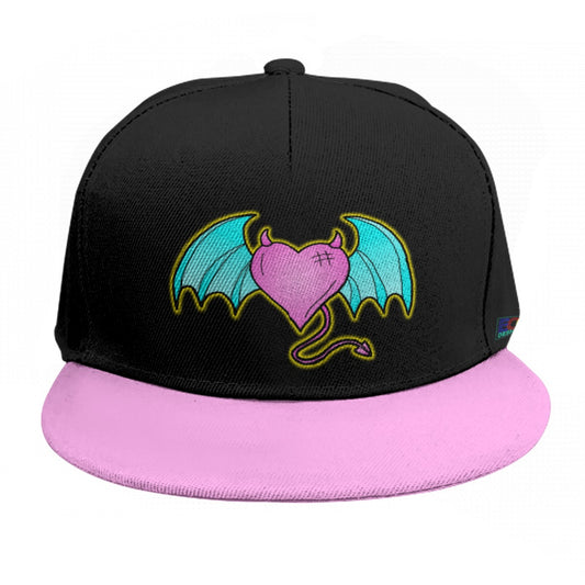 Devil of Love (Pink) Baseball Cap With Flat Brim