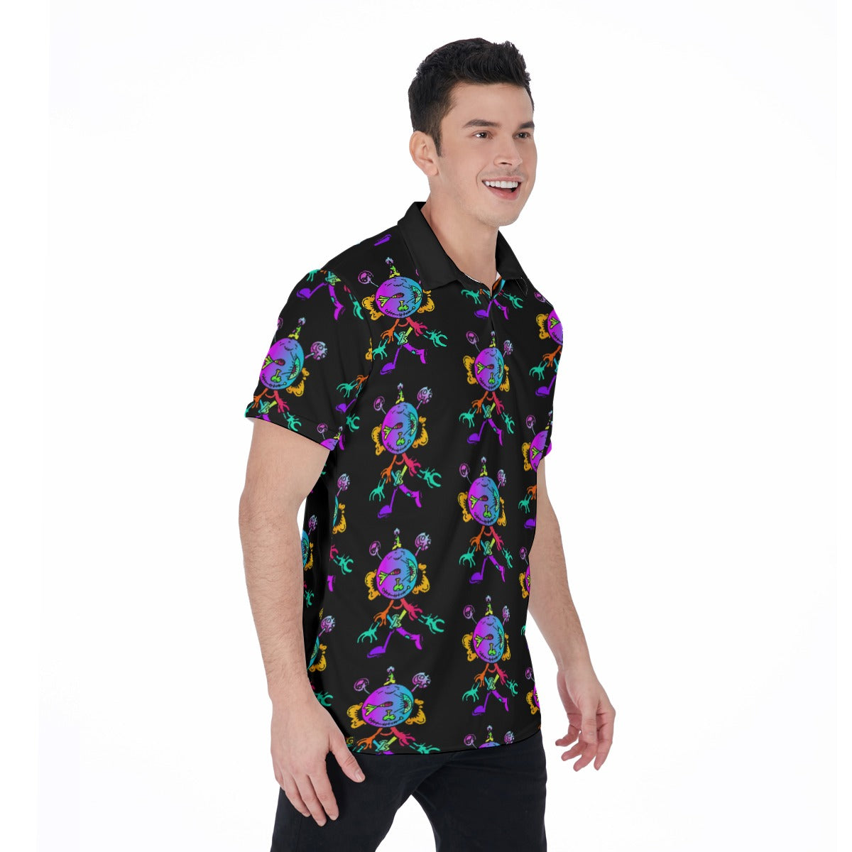 Happy Eye Day All-Over Print Men's Polo Shirt