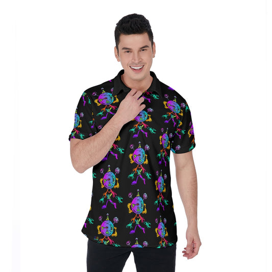 Happy Eye Day All-Over Print Men's Polo Shirt