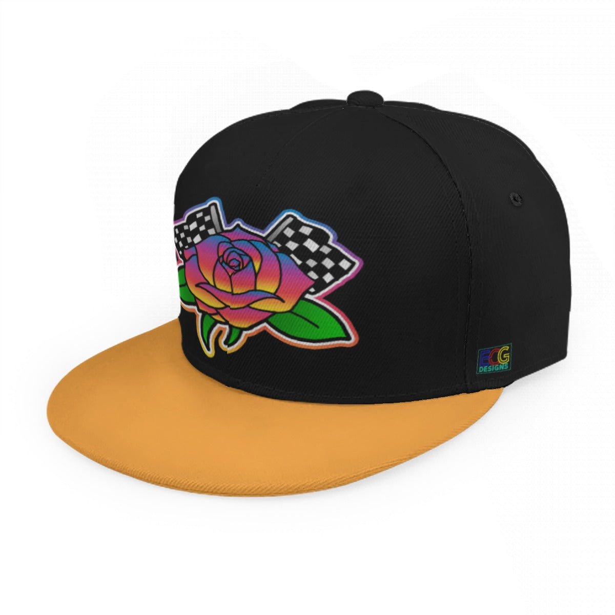 Rose to Victory (Orange) Baseball Cap With Flat Brim