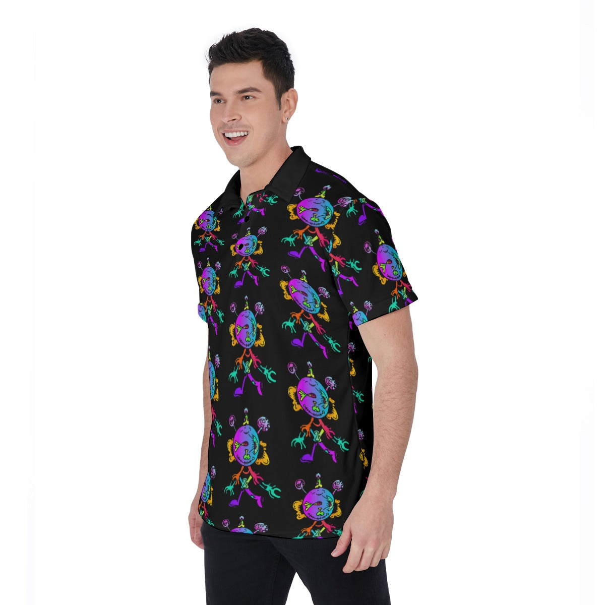 Happy Eye Day All-Over Print Men's Polo Shirt