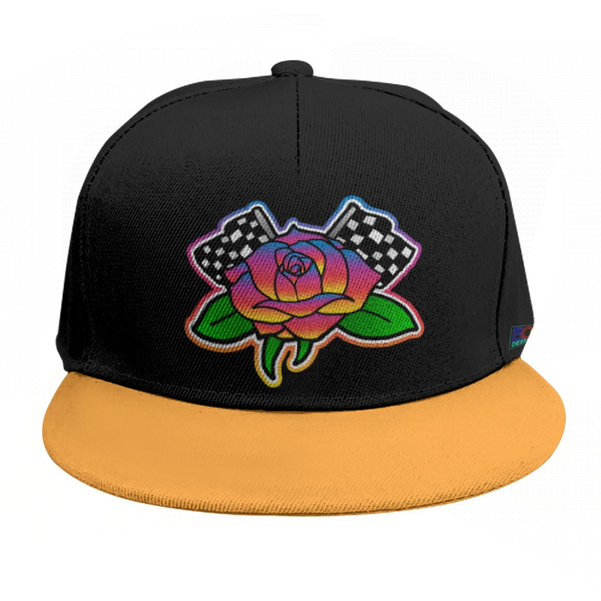 Rose to Victory (Orange) Baseball Cap With Flat Brim