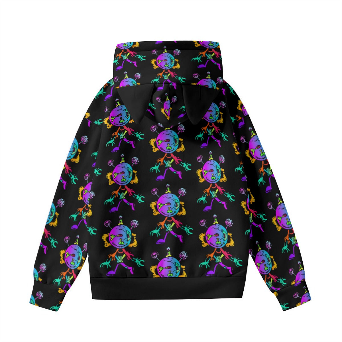 Happy Eye Day All-Over Print Women’s Hoodie With Decorative Ears