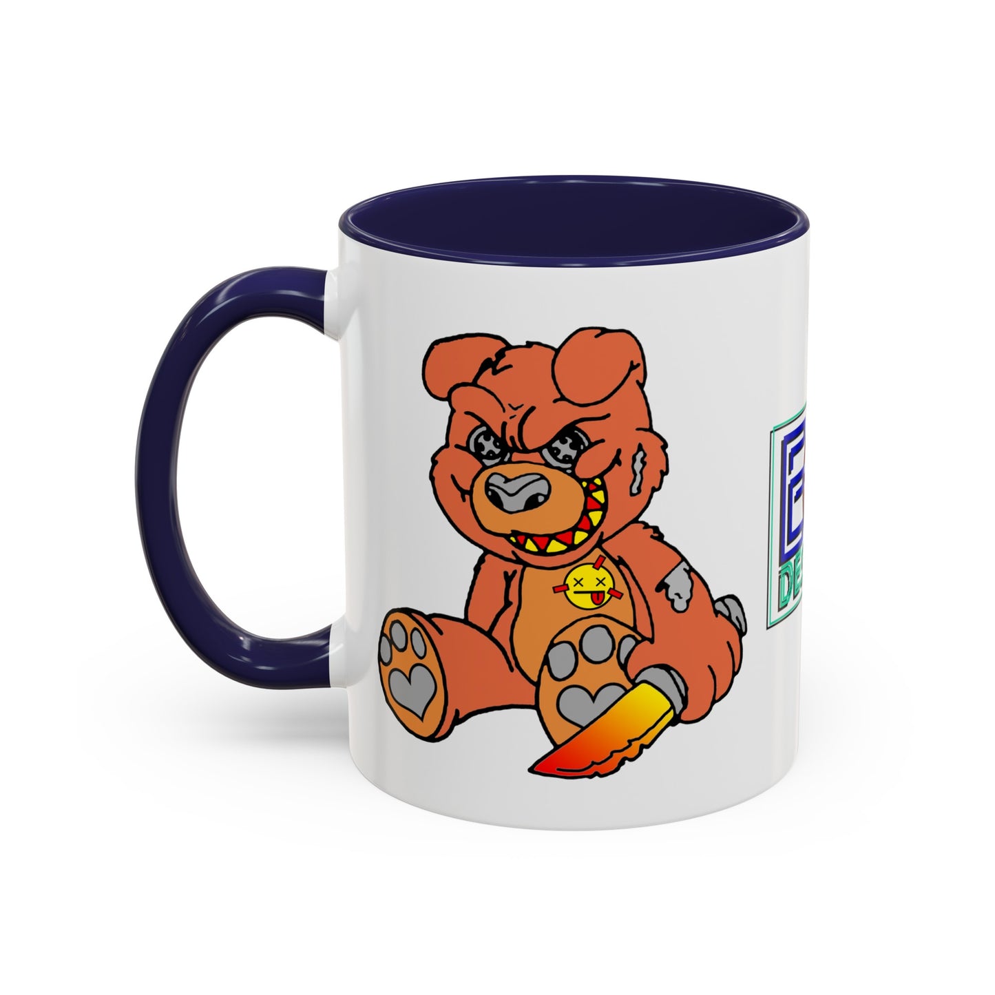 Orange Demon Bear Accent Coffee Mug, 11oz