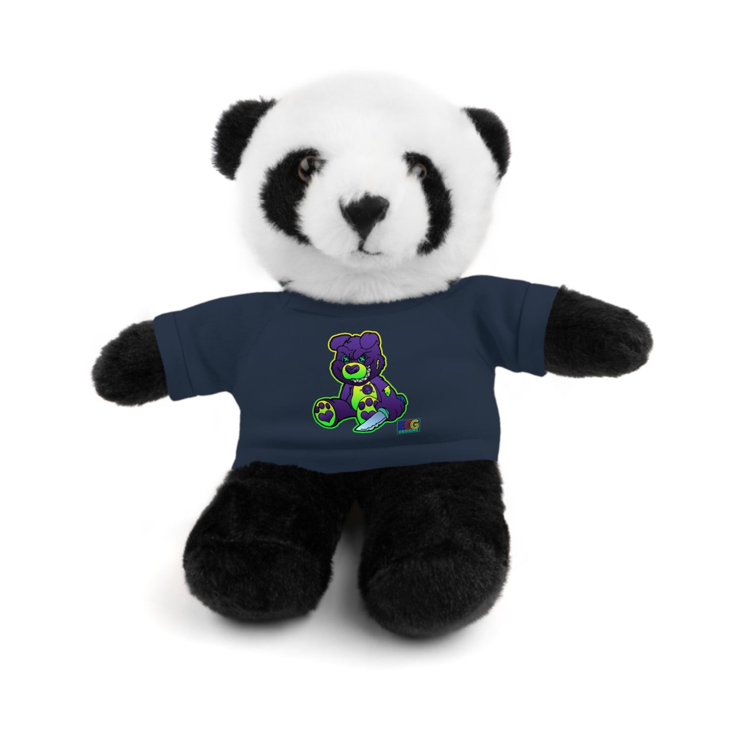 Purple and Green Demon Bear Stuffed Animals with Tee