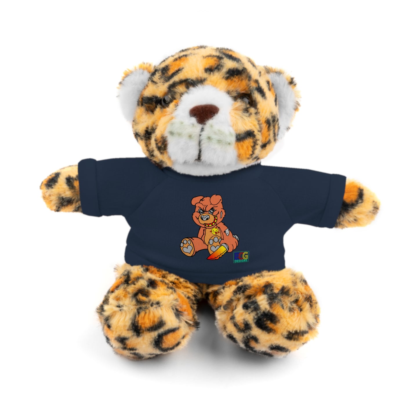 Orange Demon Bear Stuffed Animals with Tee