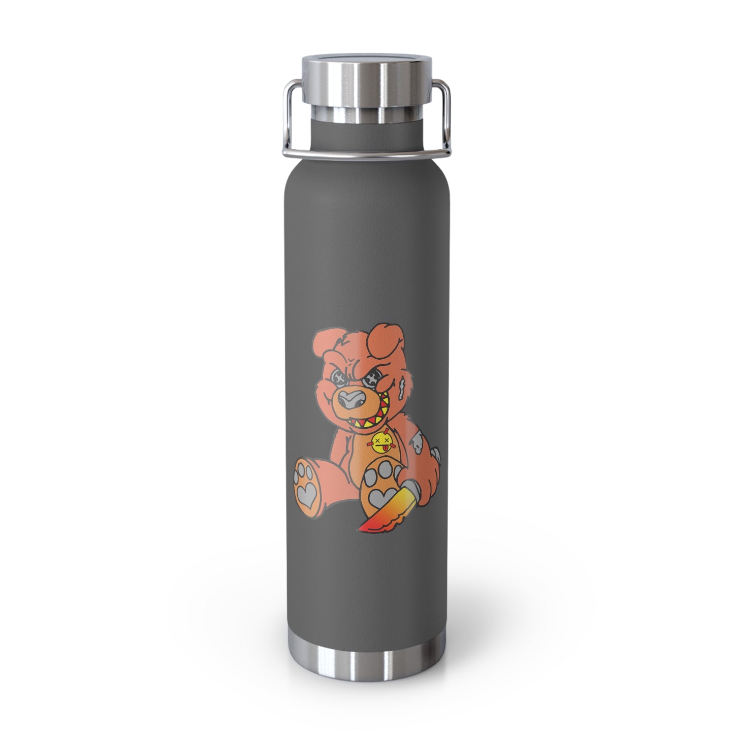 Orange Demon Bear 22oz Vacuum Insulated Bottle