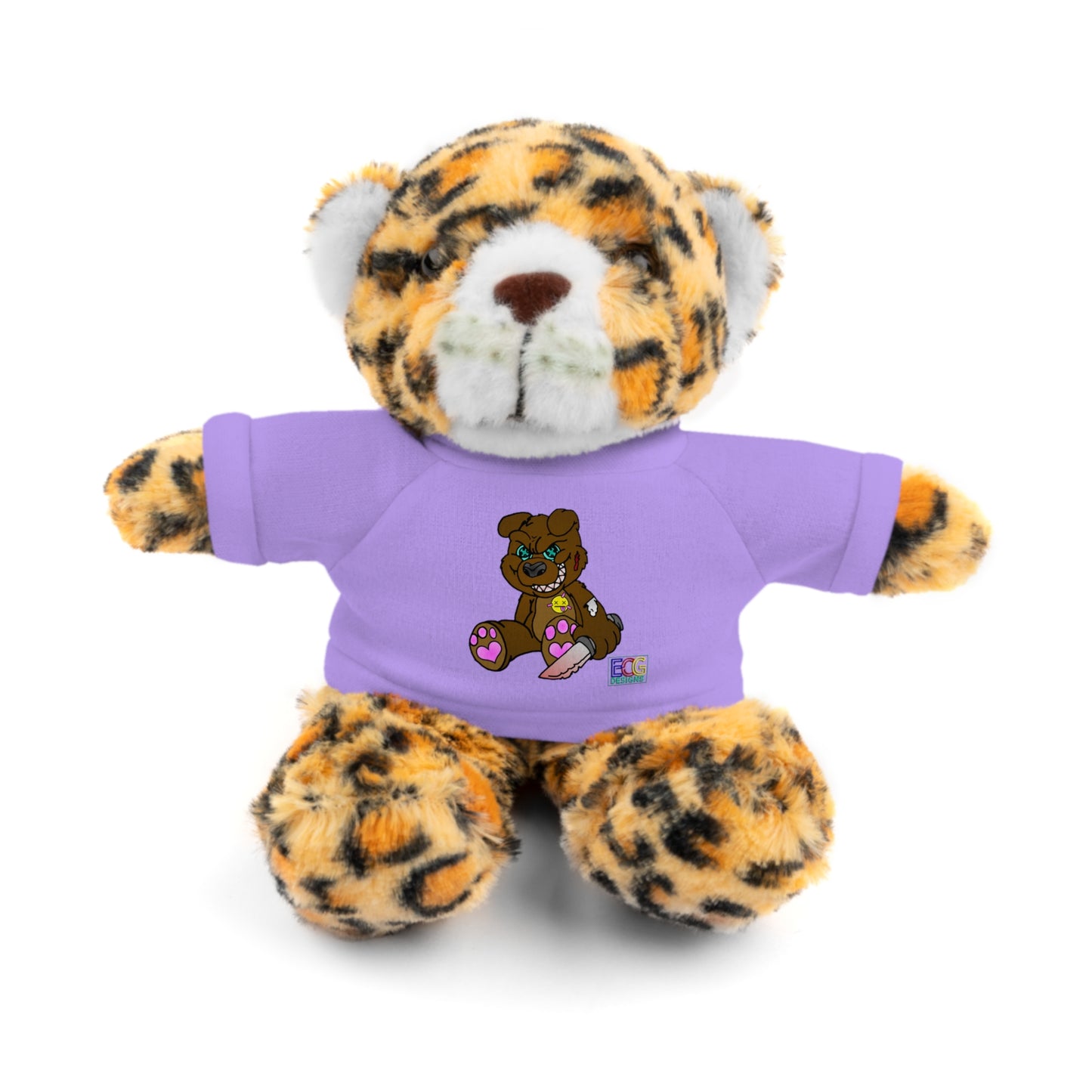 Brown Demon Bear Stuffed Animals with Tee