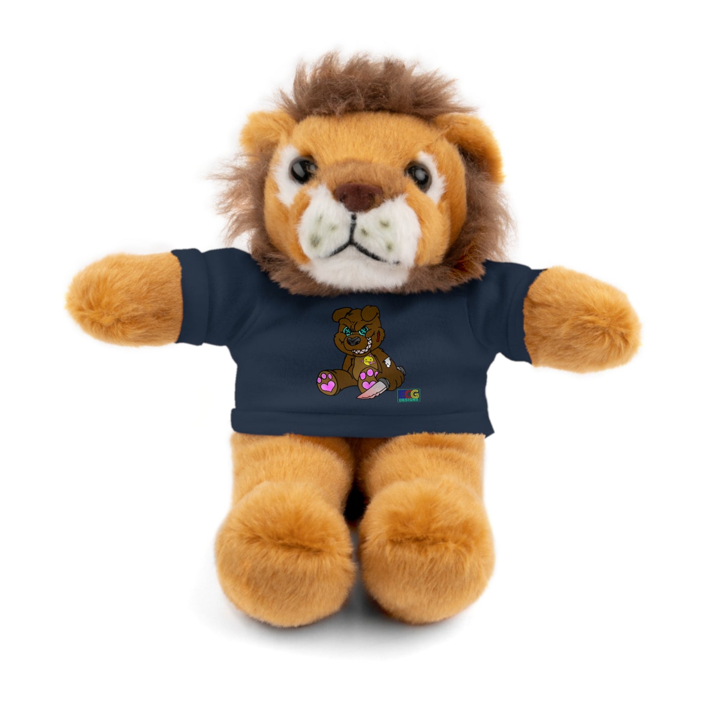 Brown Demon Bear Stuffed Animals with Tee