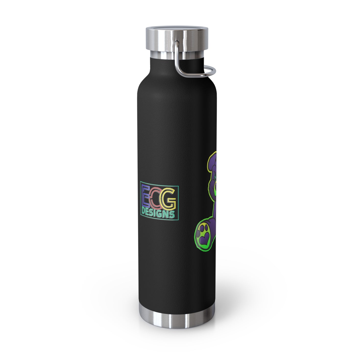 Purple and Green Demon Bear 22oz Vacuum Insulated Bottle