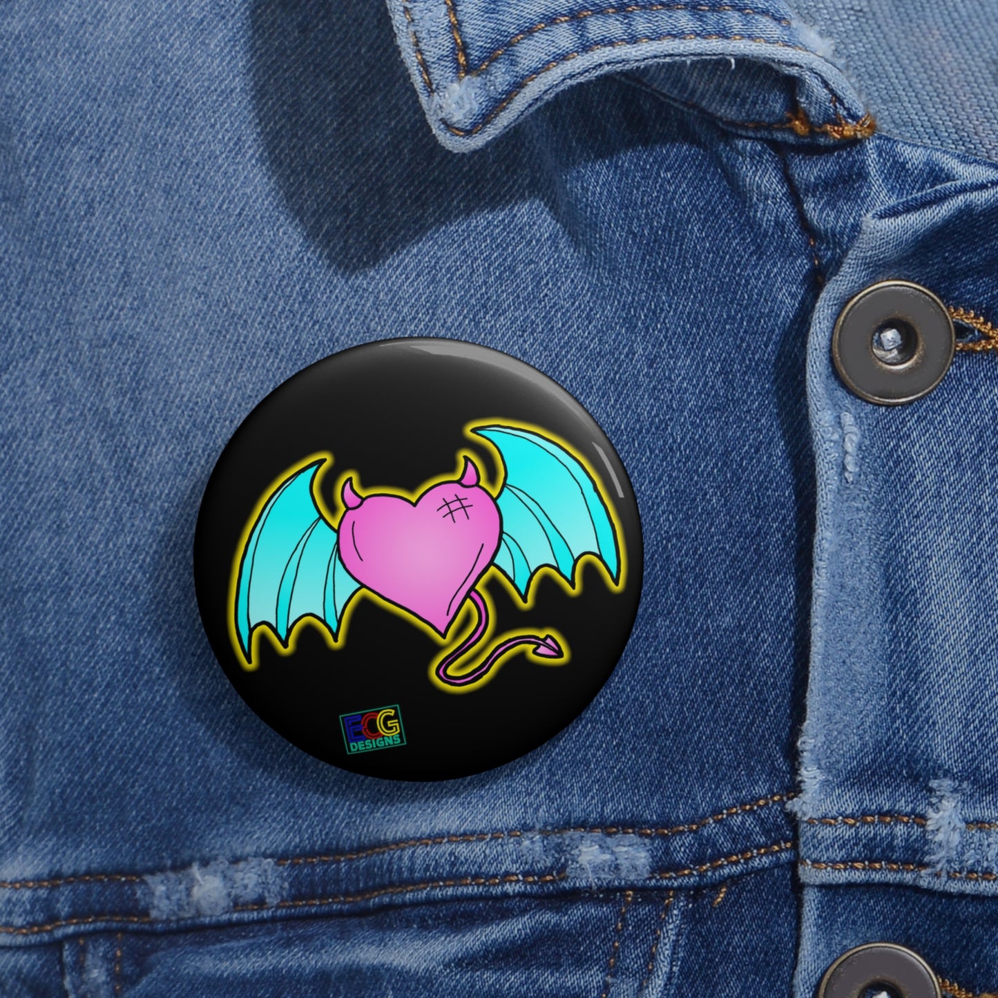 Devil of Love Pin Buttons