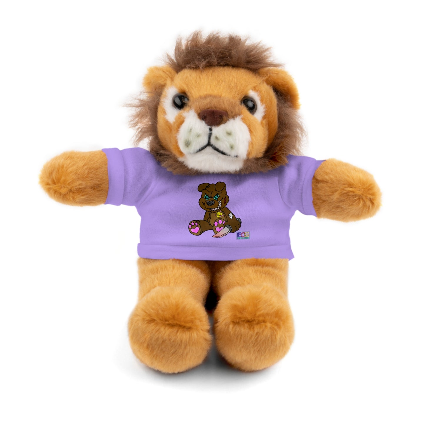 Brown Demon Bear Stuffed Animals with Tee