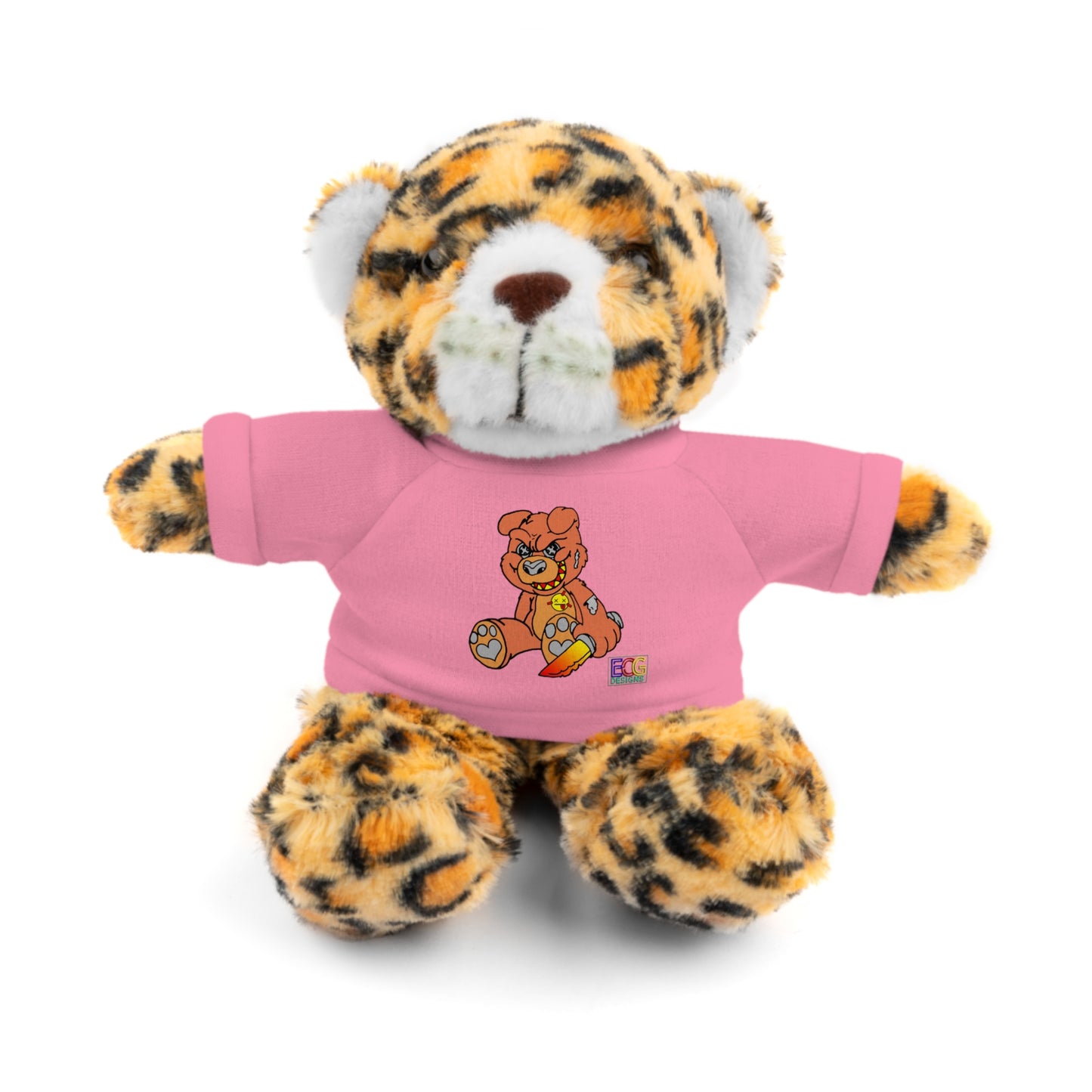 Orange Demon Bear Stuffed Animals with Tee