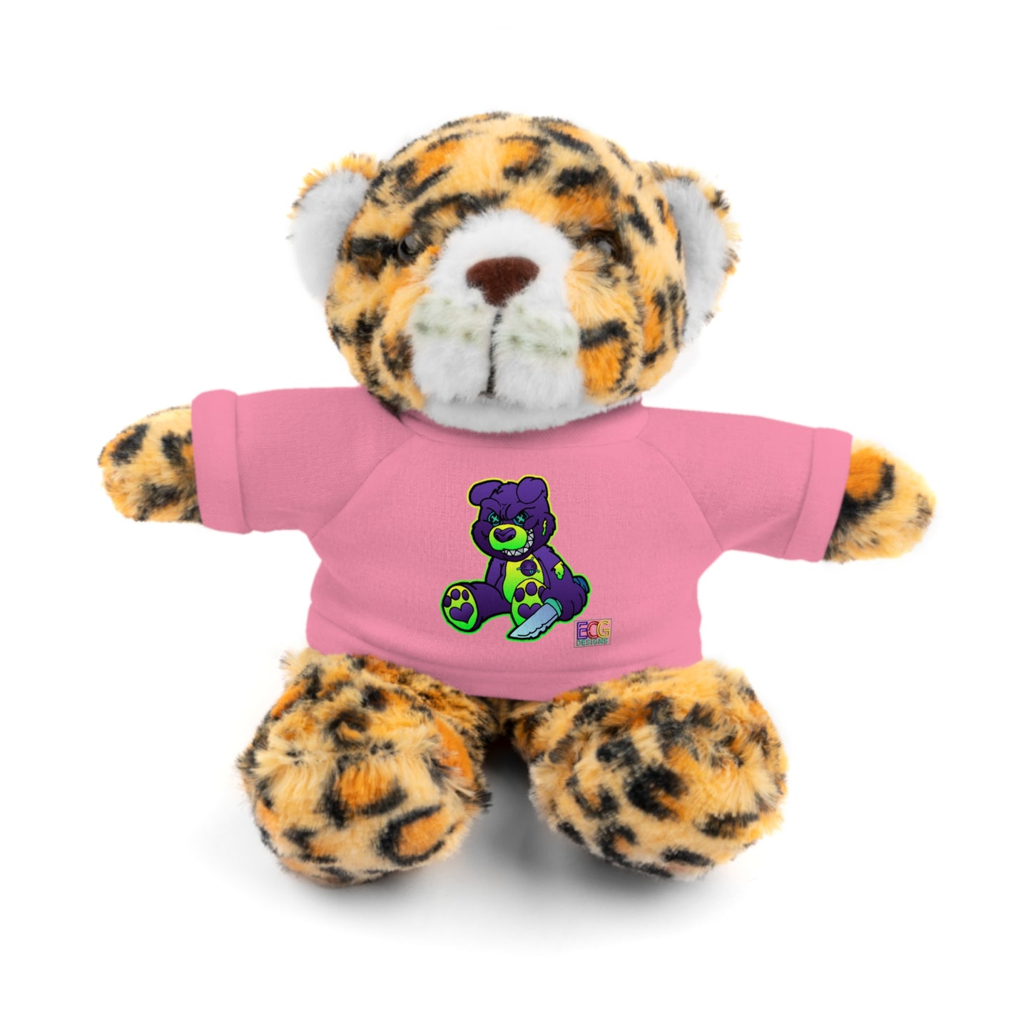 Purple and Green Demon Bear Stuffed Animals with Tee