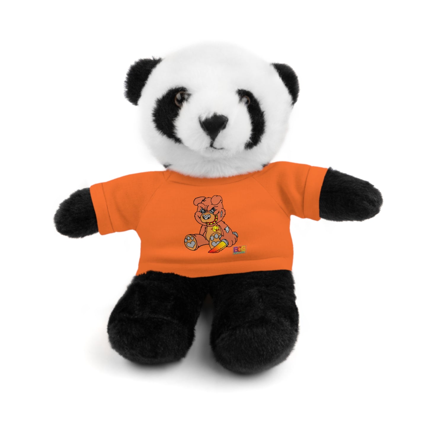 Orange Demon Bear Stuffed Animals with Tee