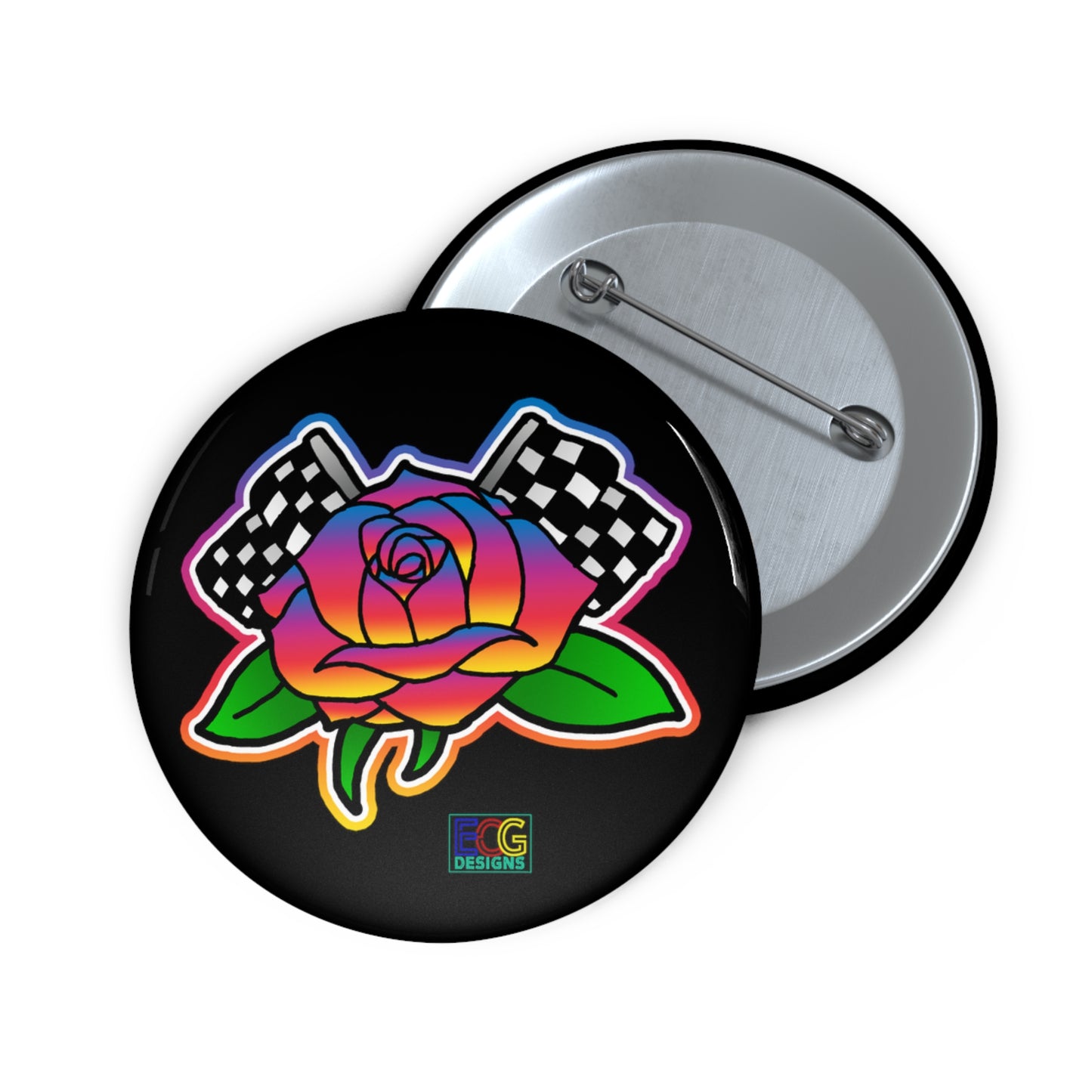 Rose to Victory Pin Buttons