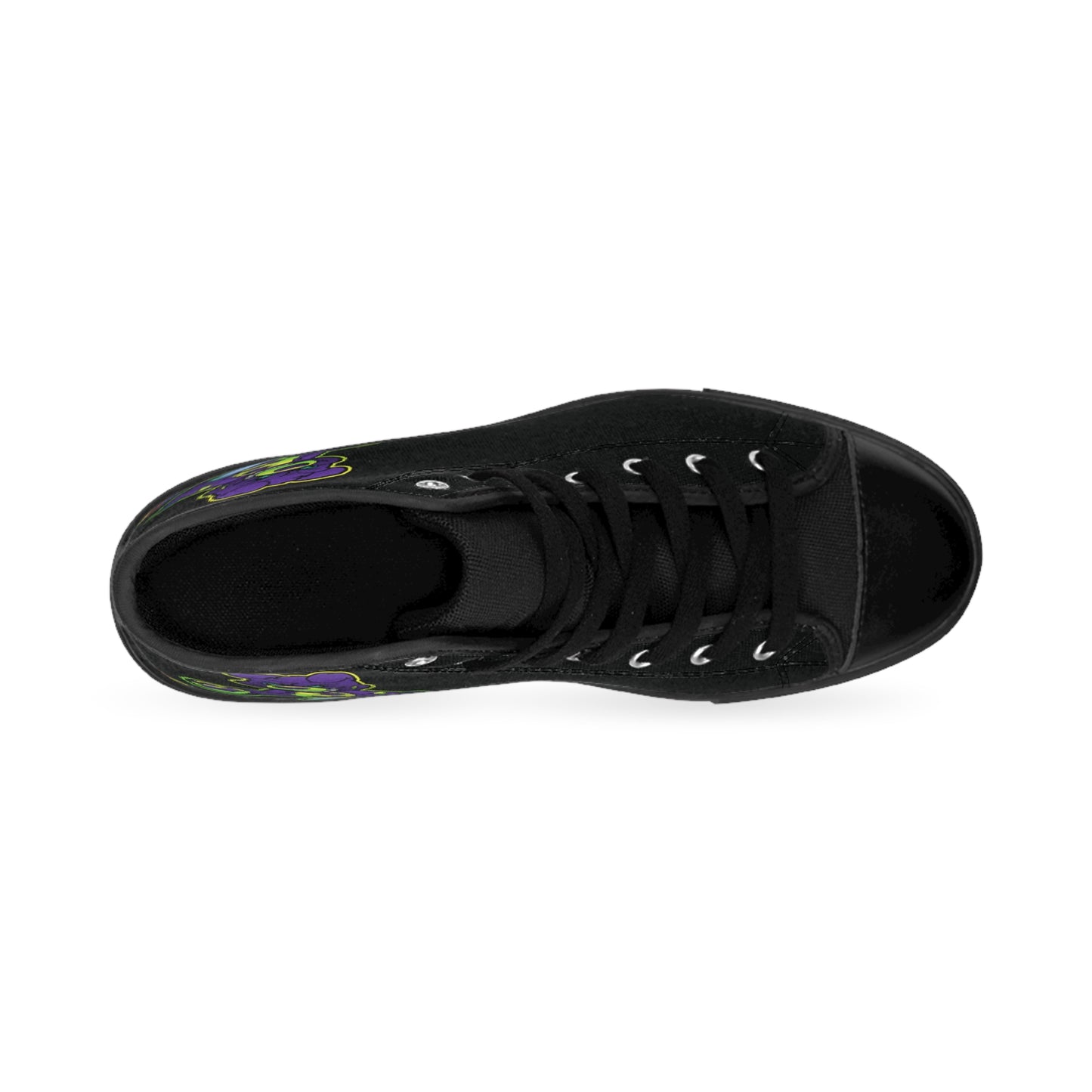 Purple and Green Demon Bear Women's Classic Sneakers