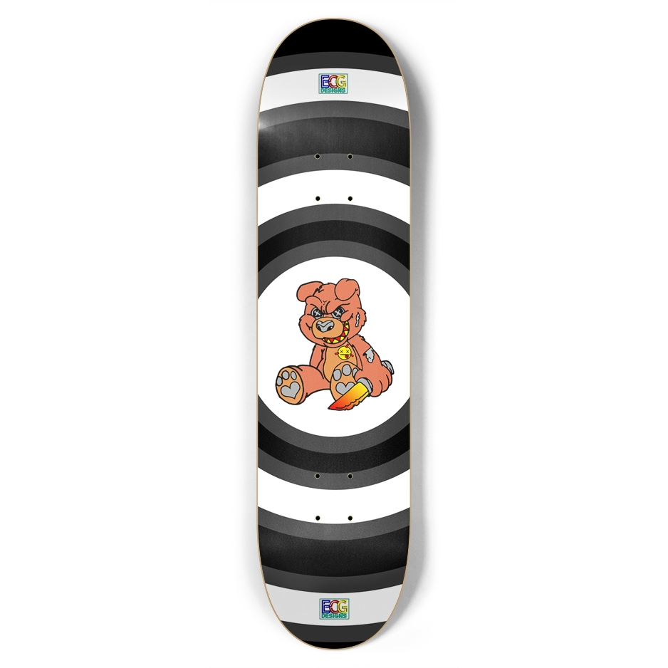 Orange Demon Bear Skateboard