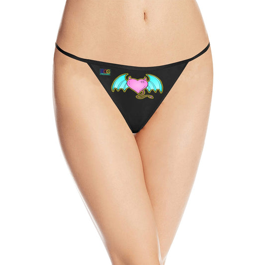 Devil to Love Women's All Over Print G-String Panties (Model L35)