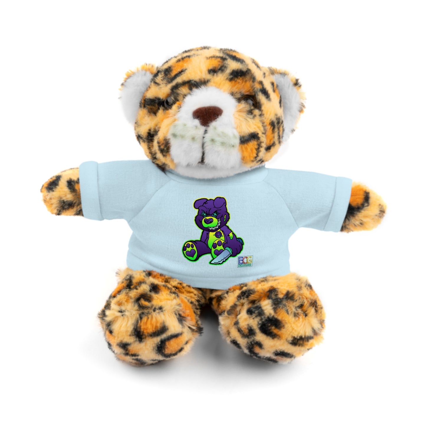 Purple and Green Demon Bear Stuffed Animals with Tee