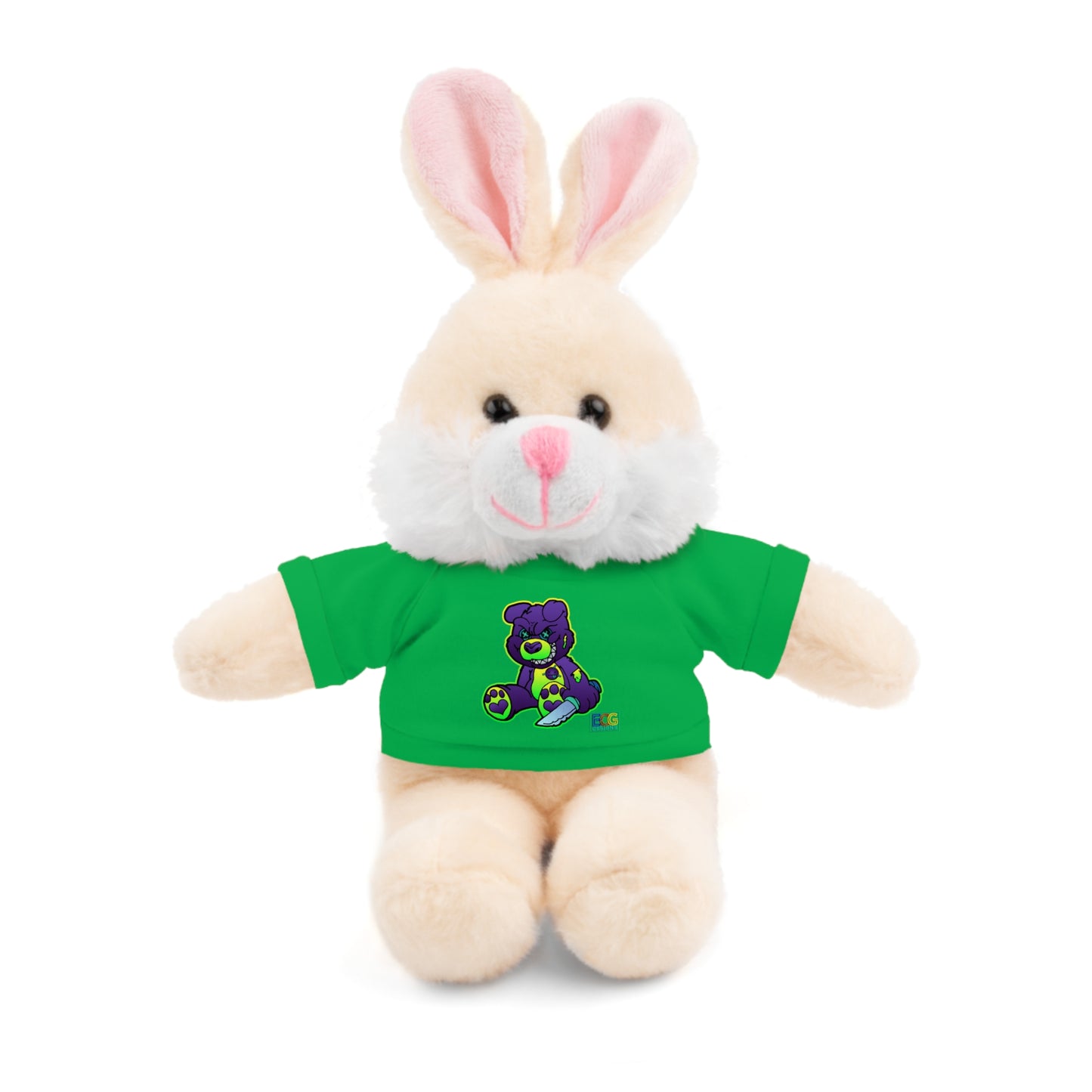 Purple and Green Demon Bear Stuffed Animals with Tee