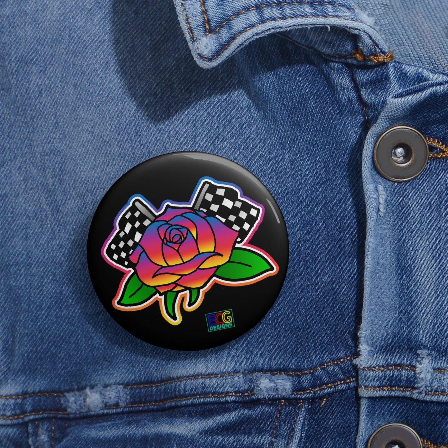 Rose to Victory Pin Buttons