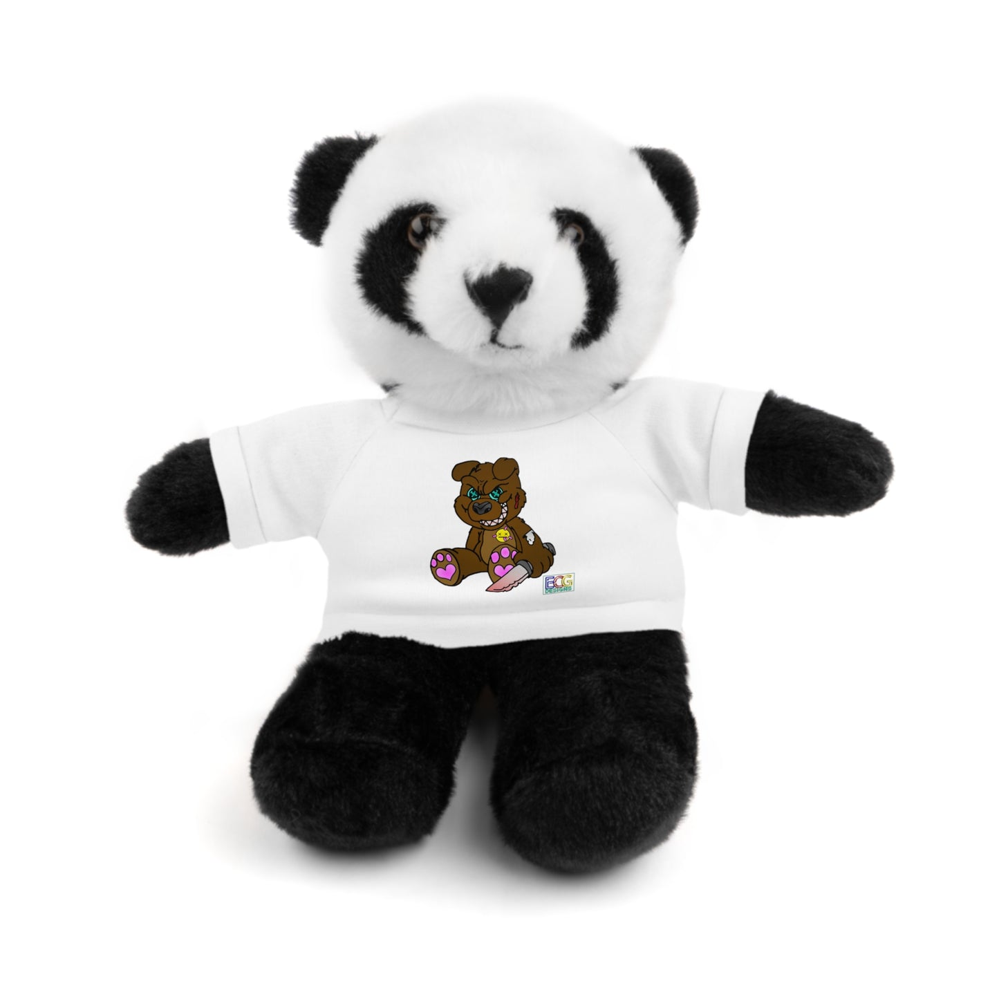 Brown Demon Bear Stuffed Animals with Tee