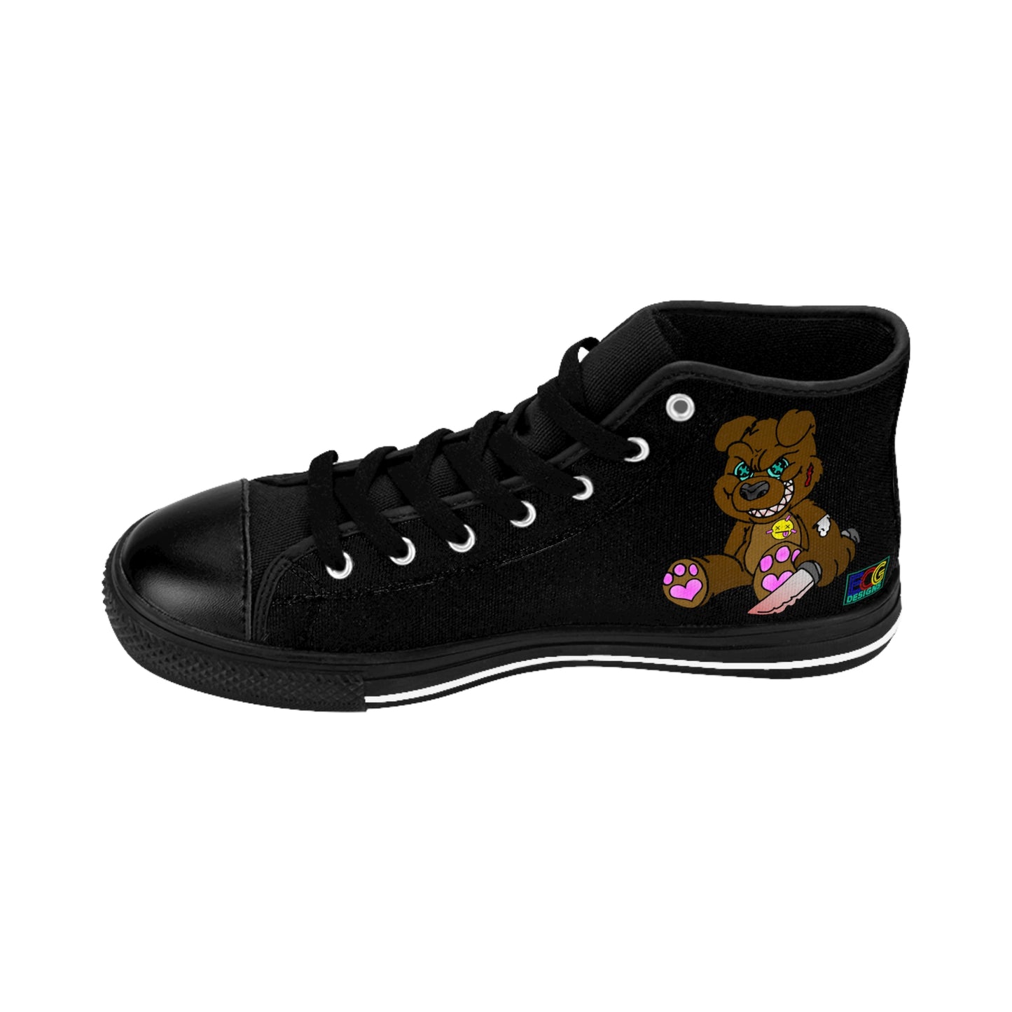 Brown Demon Bear Women's Classic Sneakers