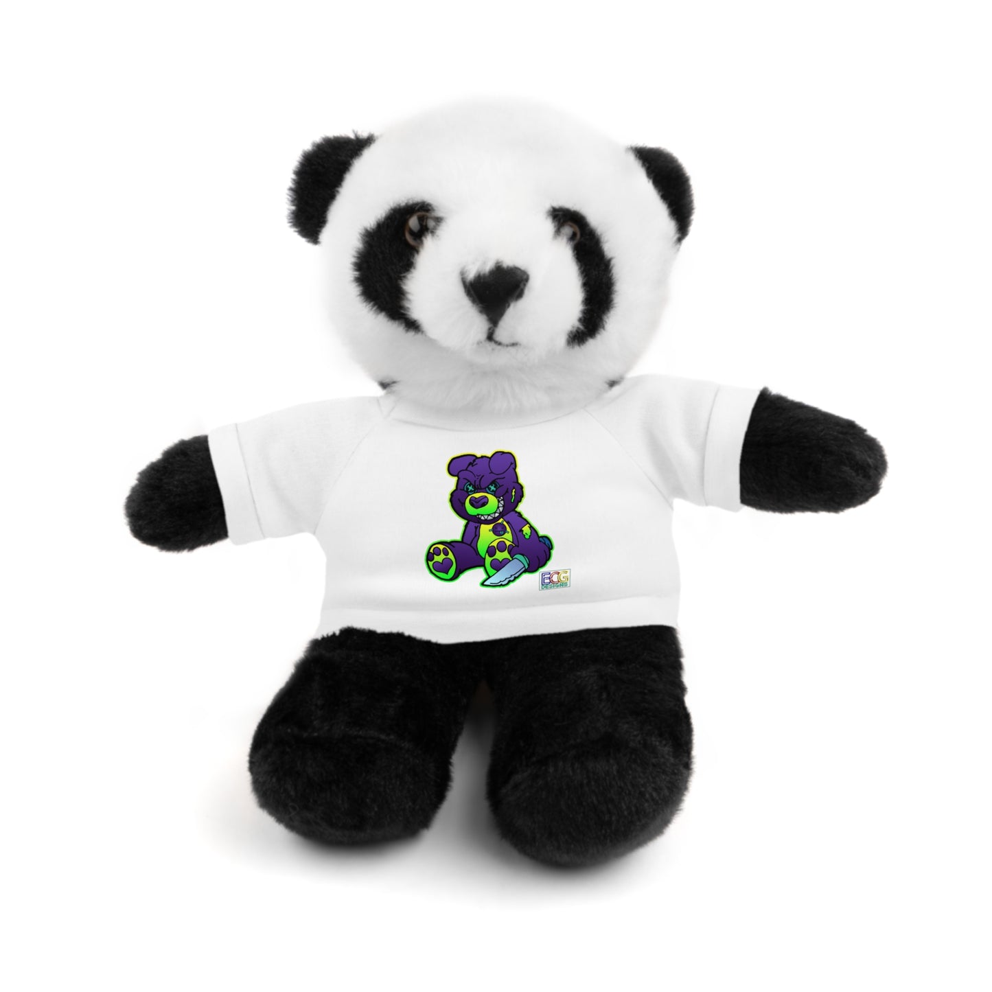 Purple and Green Demon Bear Stuffed Animals with Tee