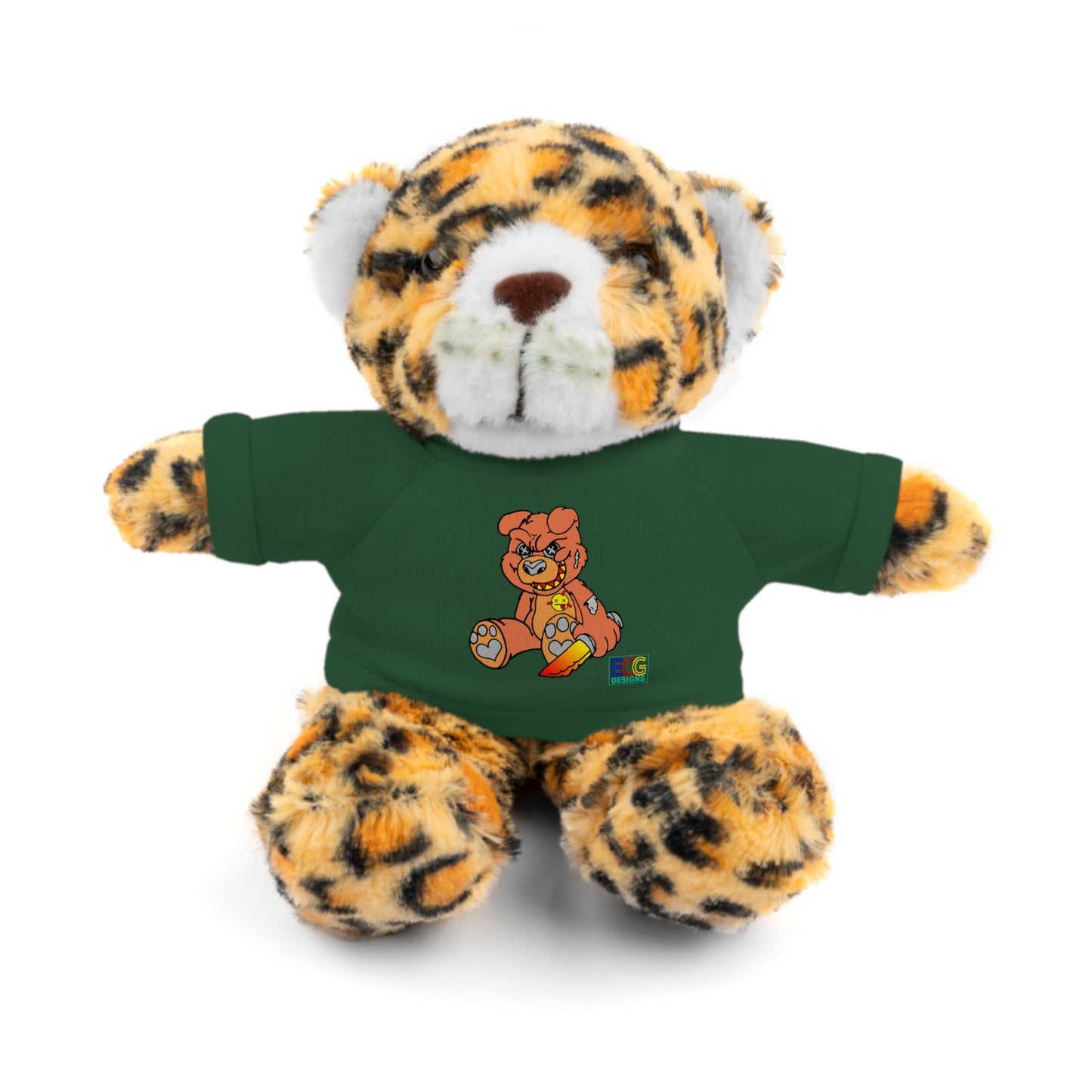 Orange Demon Bear Stuffed Animals with Tee