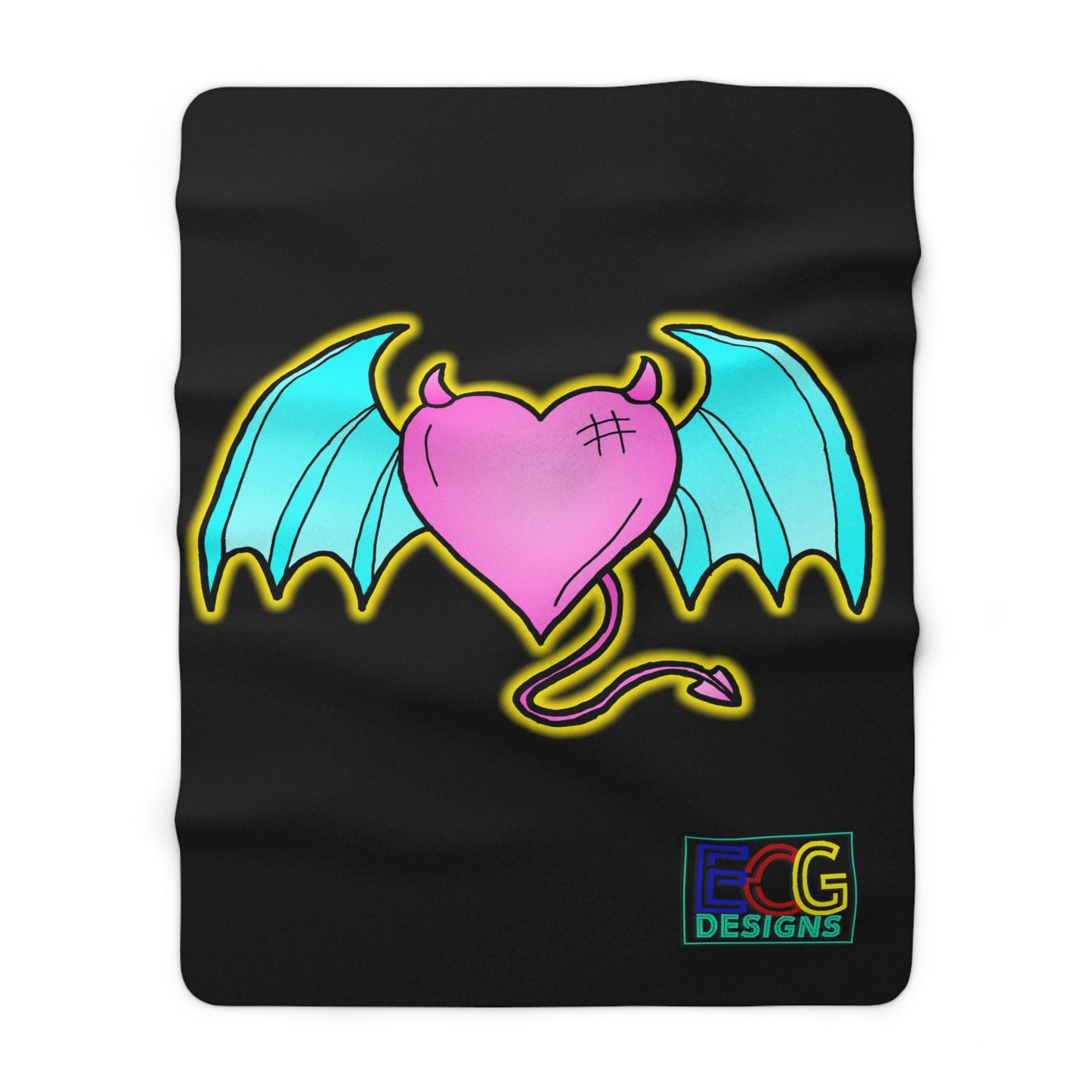 Devil of Love Sherpa Fleece Blanket