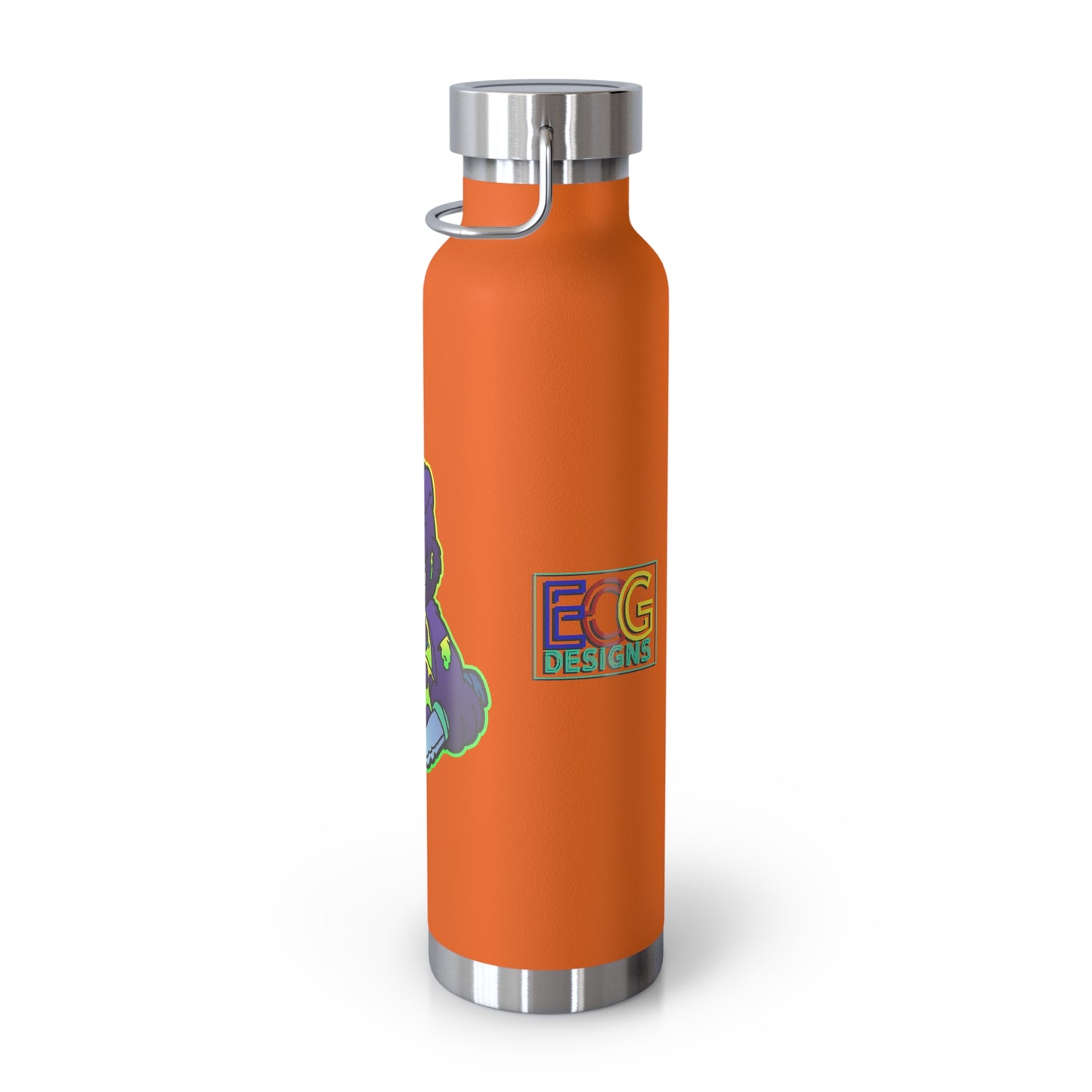 Purple and Green Demon Bear 22oz Vacuum Insulated Bottle