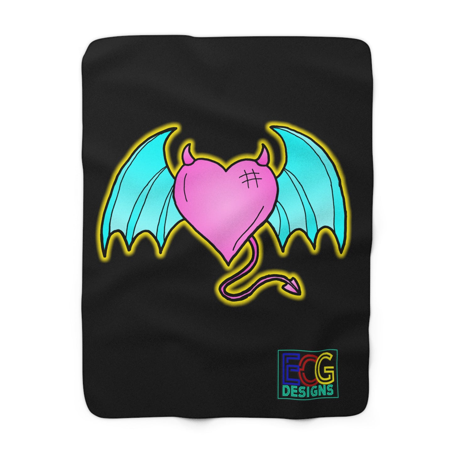 Devil of Love Sherpa Fleece Blanket