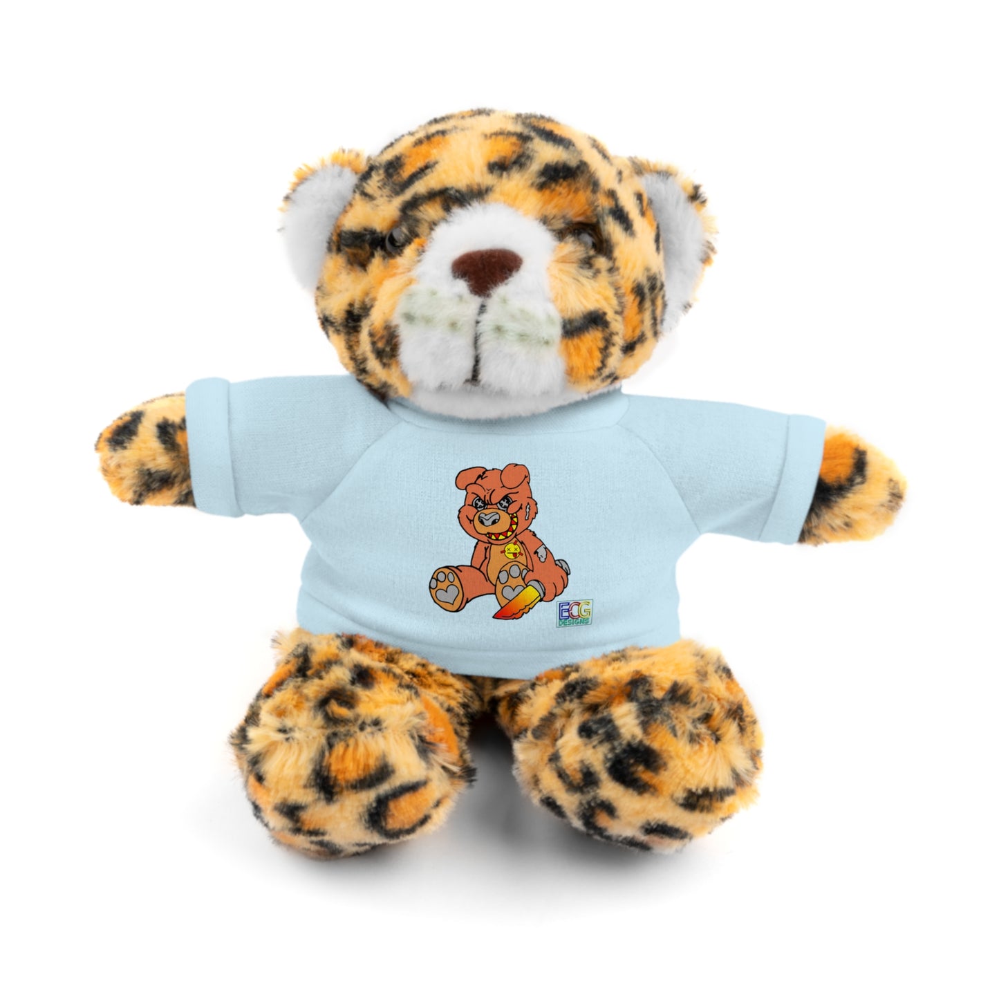 Orange Demon Bear Stuffed Animals with Tee