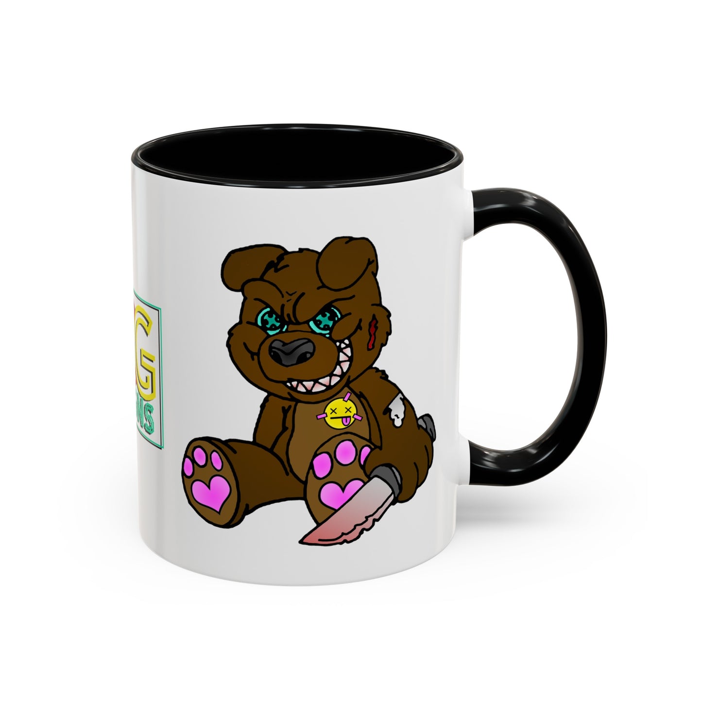 Brown Demon Bear Accent Coffee Mug, 11oz