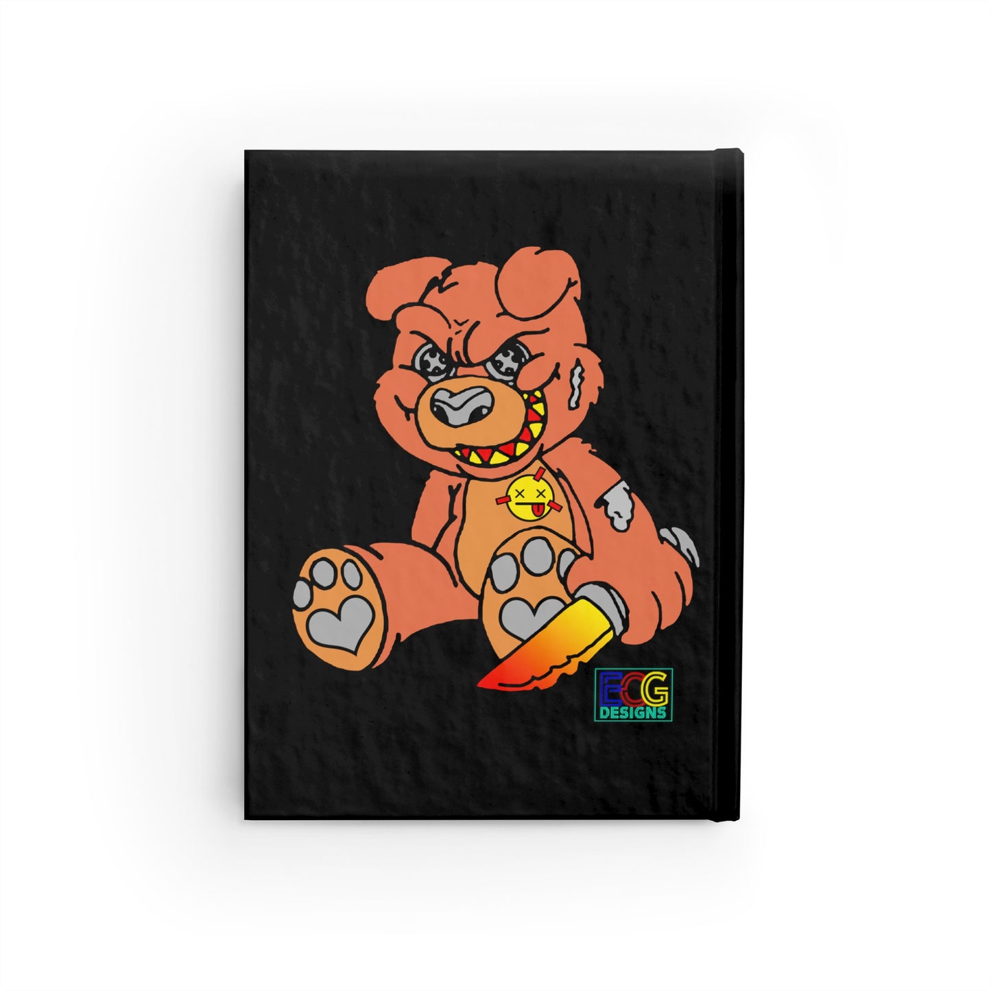 Orange Demon Bear Journal - Blank