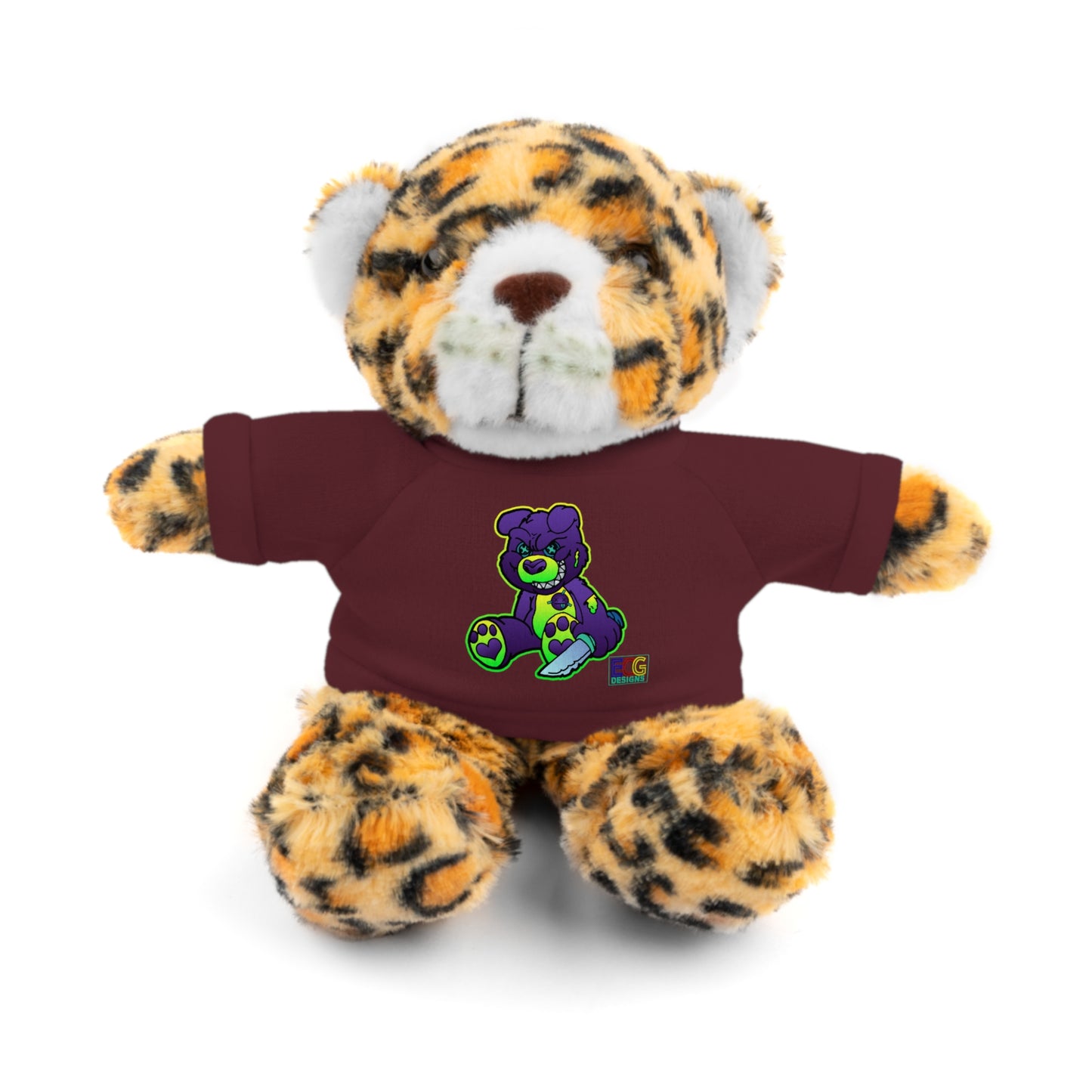 Purple and Green Demon Bear Stuffed Animals with Tee