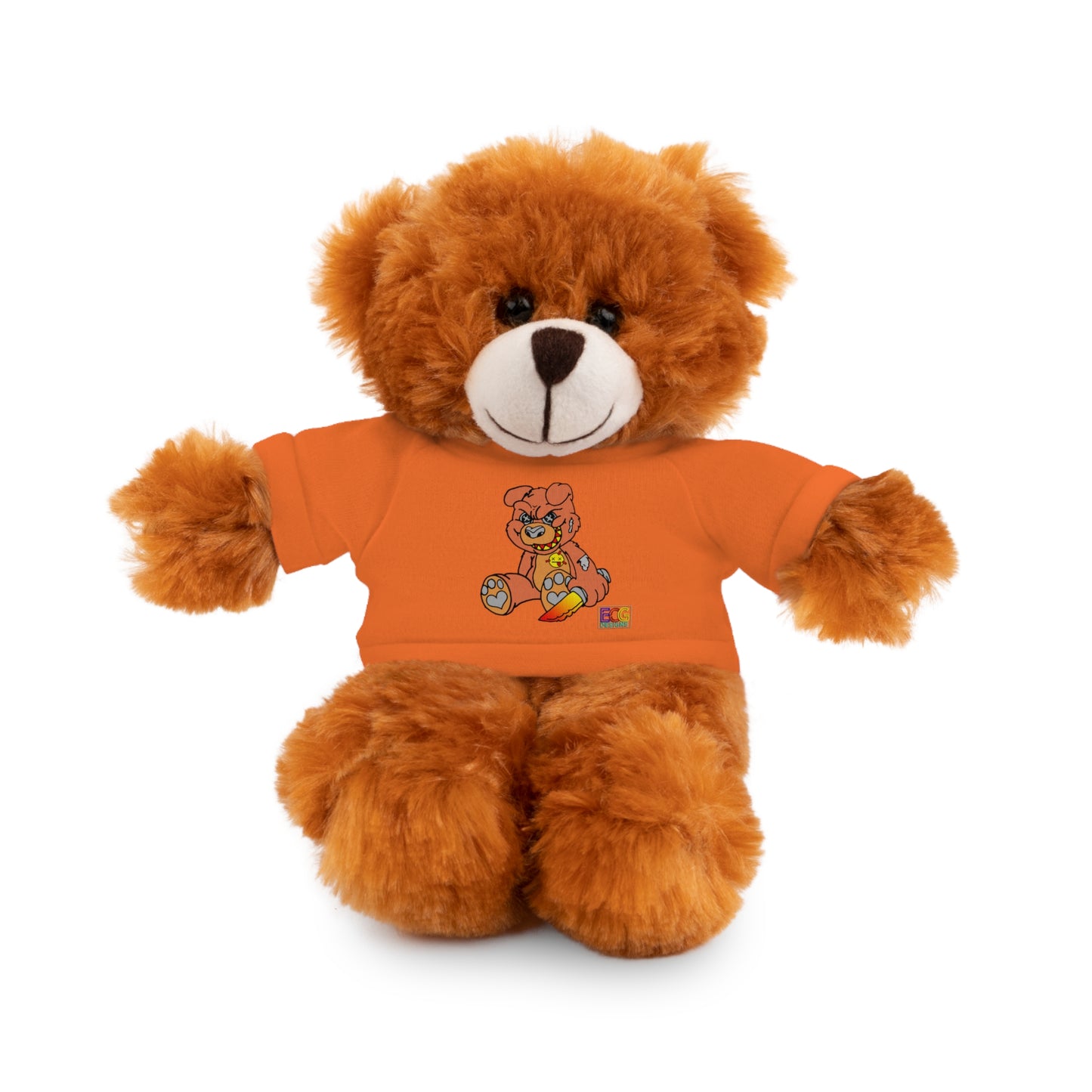 Orange Demon Bear Stuffed Animals with Tee