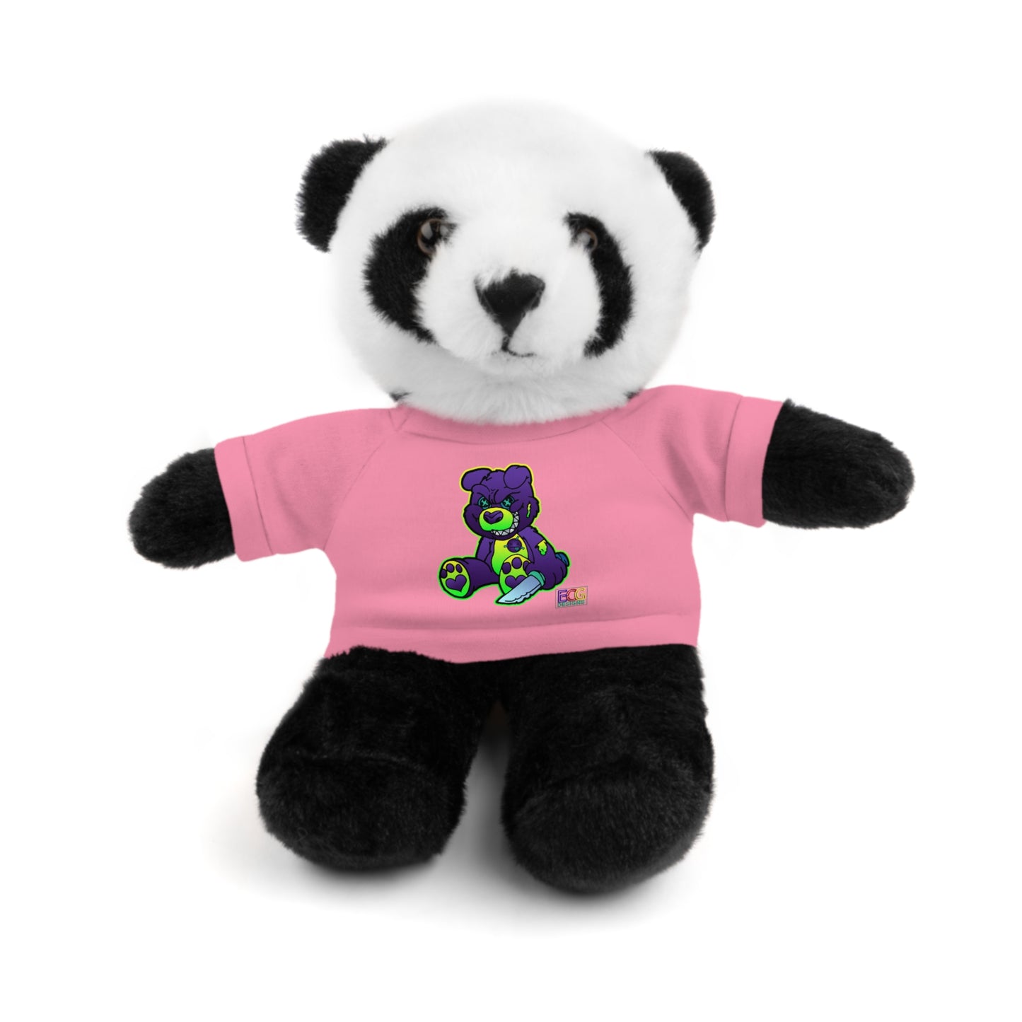 Purple and Green Demon Bear Stuffed Animals with Tee