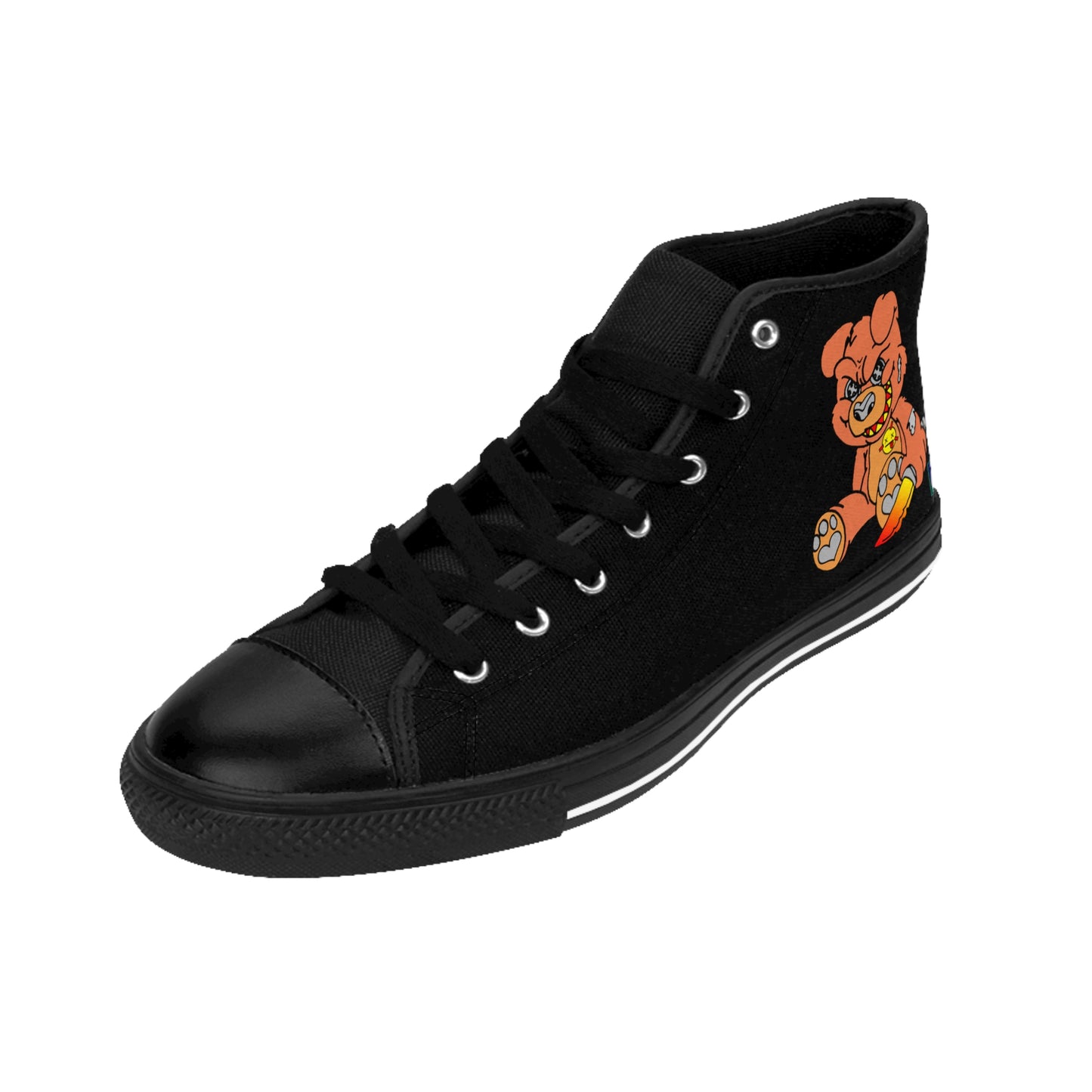 Orange Demon Bear Women's Classic Sneakers