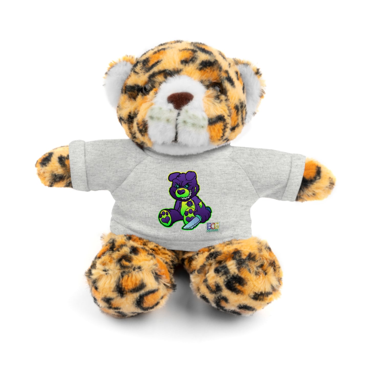 Purple and Green Demon Bear Stuffed Animals with Tee